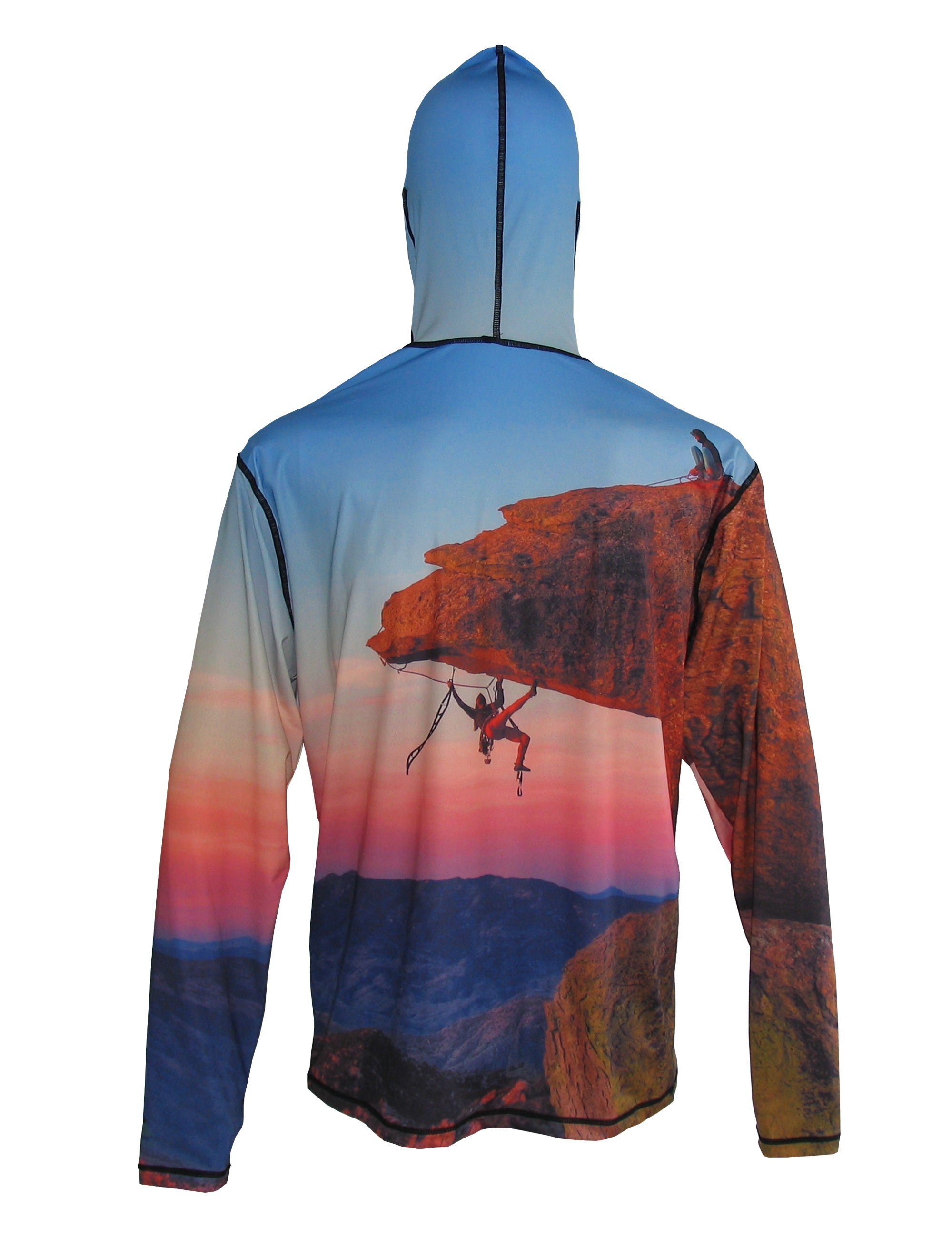 Sunpro Hang Out lightweight mountain graphic hoodie by Cognito Brands, Inc., featuring a mountain design on the back.
