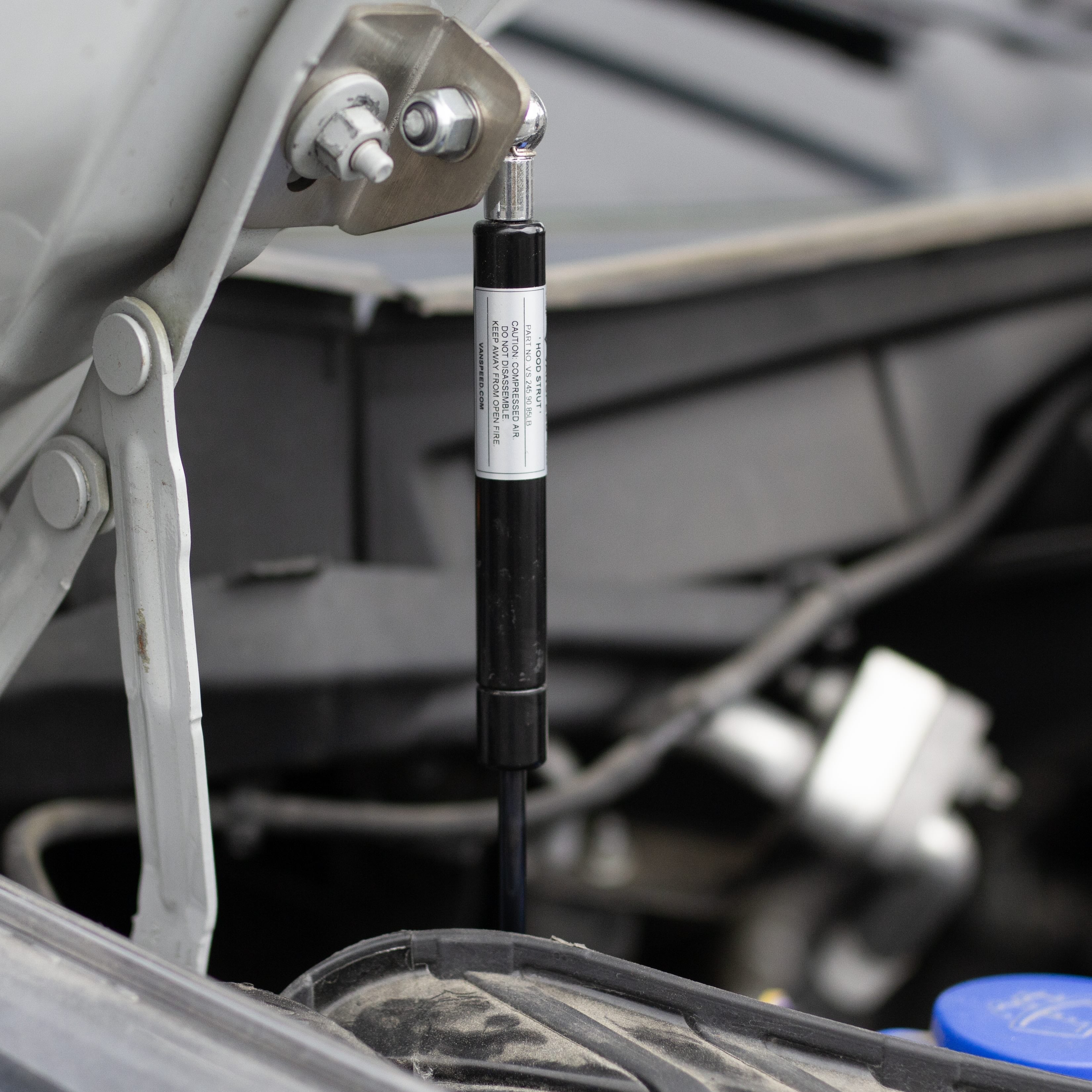 Transit hydraulic hood strut kit by Vanspeed Performance for easy hood lifting and support in vehicles.