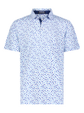 White Water Life Hooked Up Polo shirt featuring a casual collar and logo design, displayed on a plain background.
