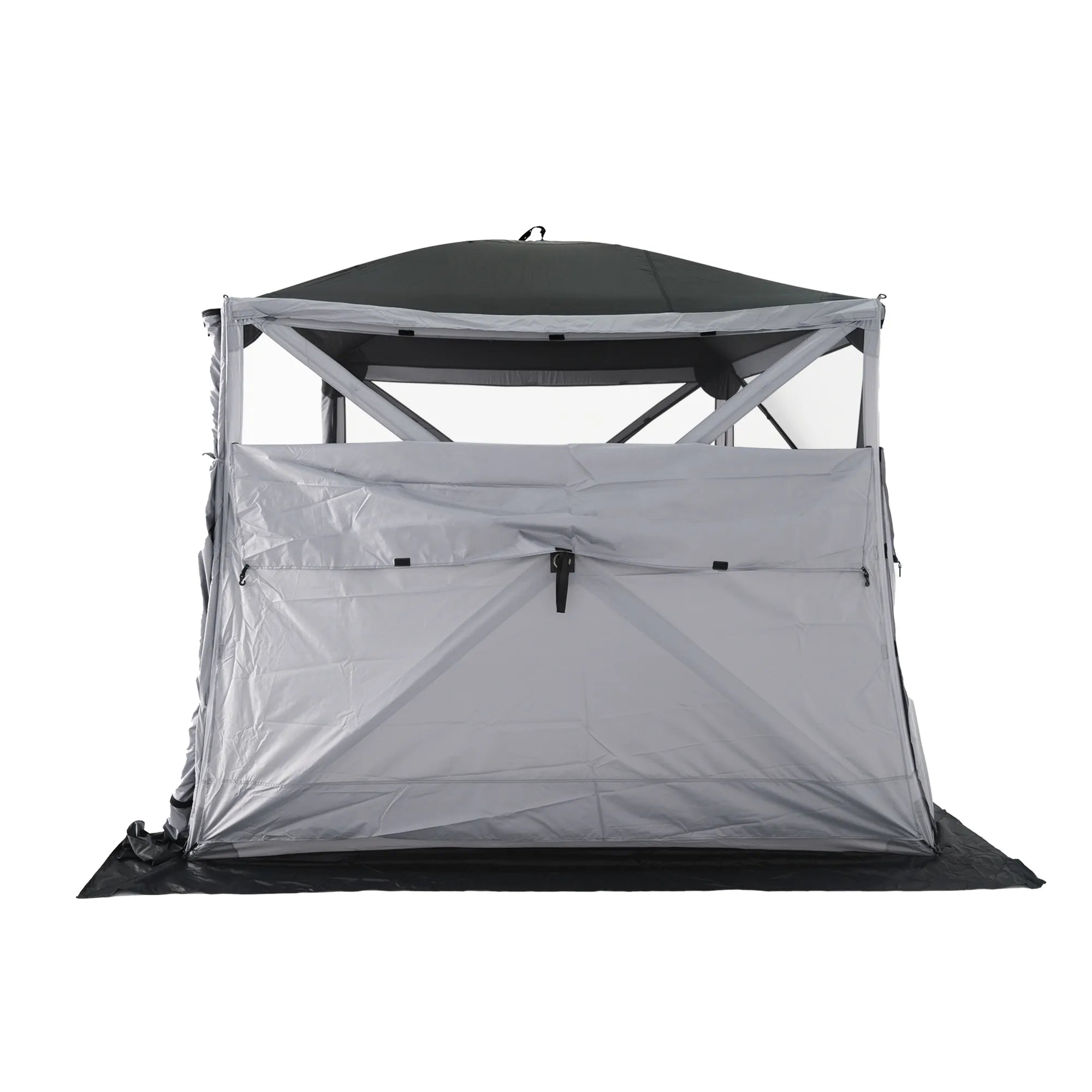 Wild Land Hub Screen House 400 XL with side panels, showcasing the durable wind panel and spacious design for outdoor shelter.