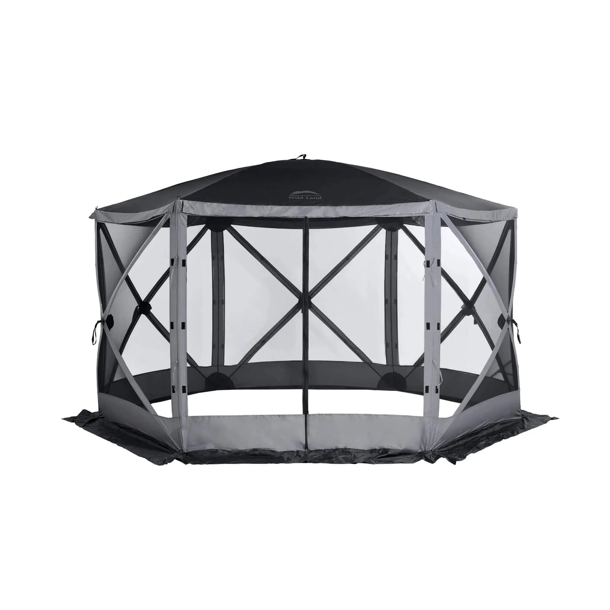 Wild Land Hub Screen House 600 with spacious interior and mesh walls for ventilation, set up in a natural outdoor setting.