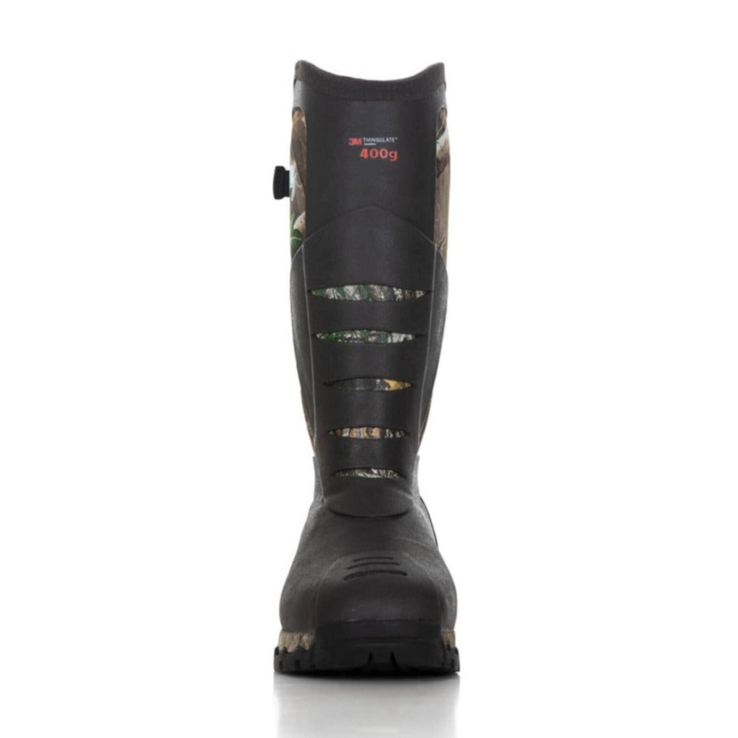 DSG OUTERWEAR rubber hunting boot with 400 gram insulation, featuring a rugged profile and durable waterproof design.