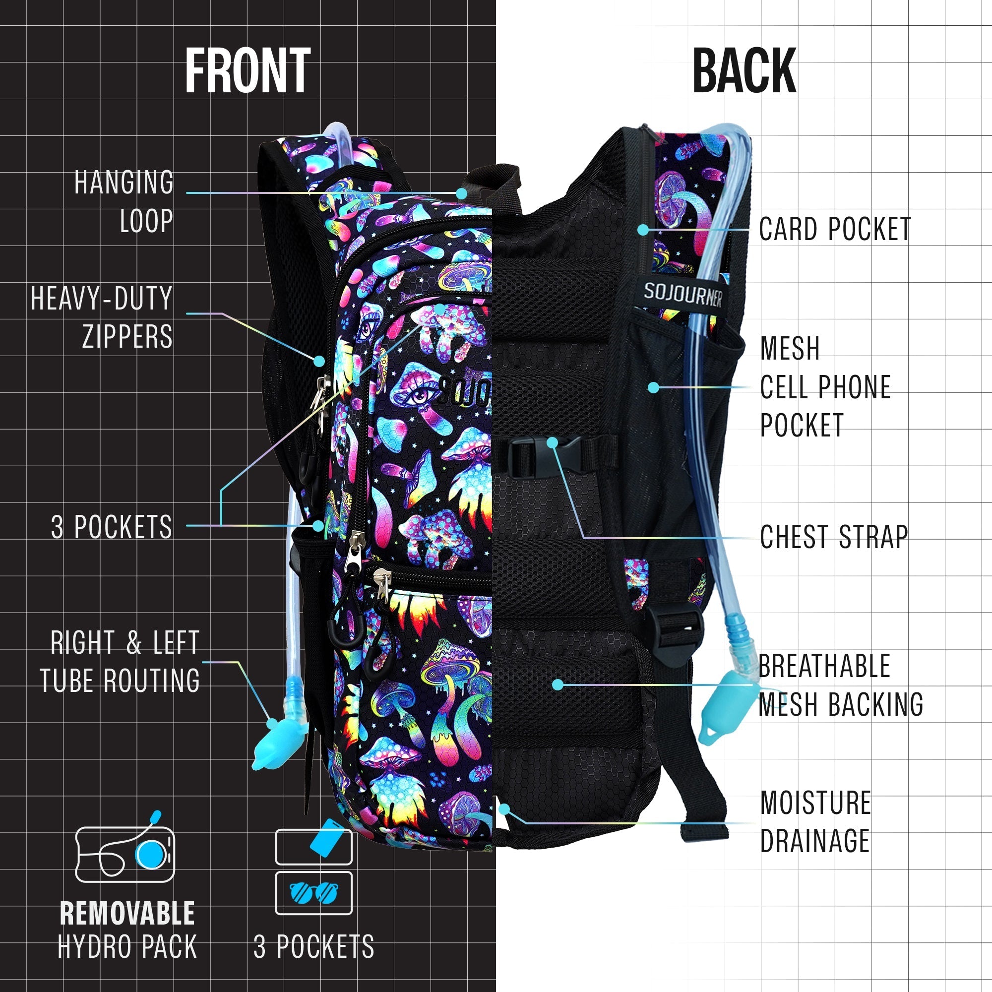 Hydration Pack Backpack (Medium) - OVERLANDERS Outfitter