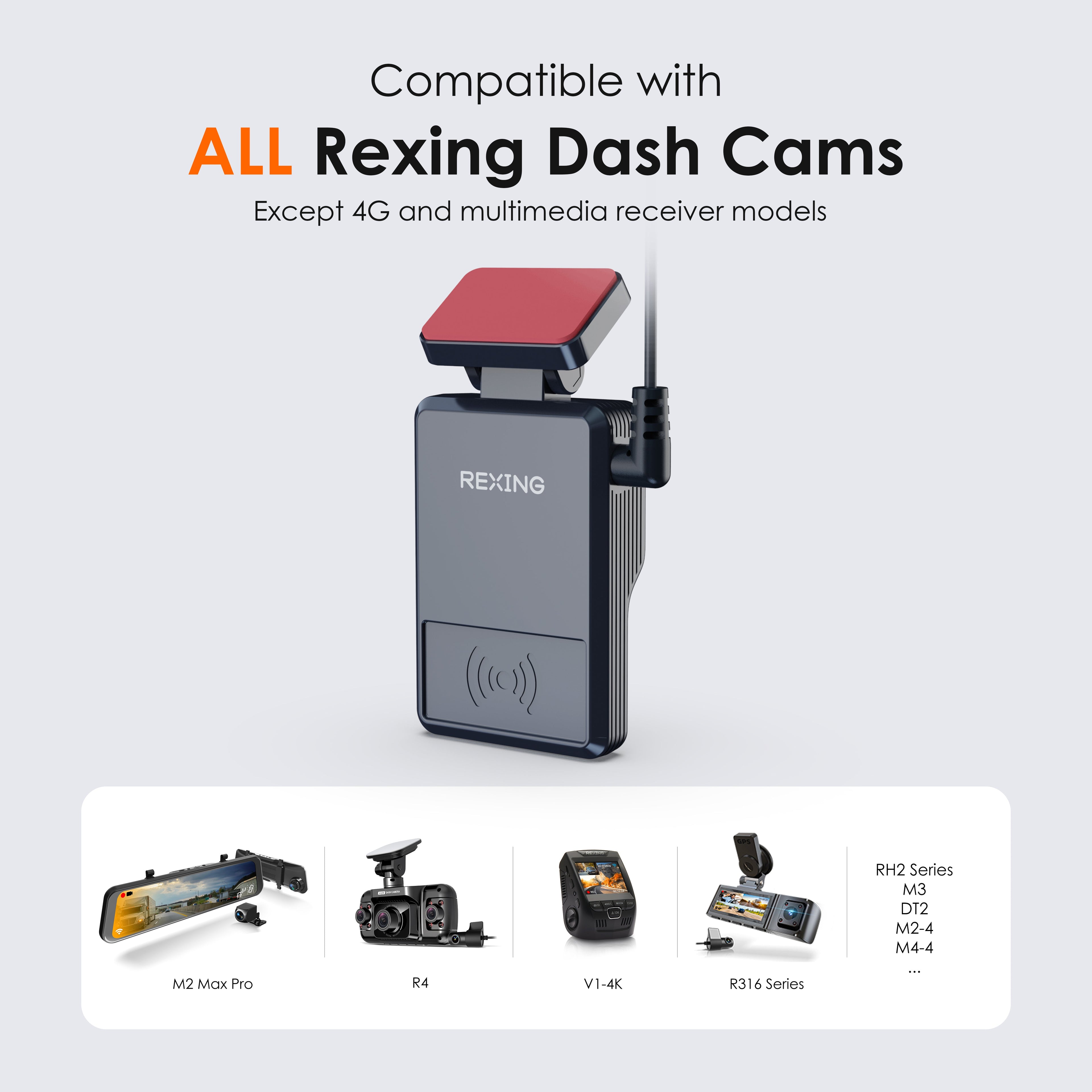 Rexing Smart Hardwire Kit with 360° motion detection features compact design and connection ports for easy installation.
