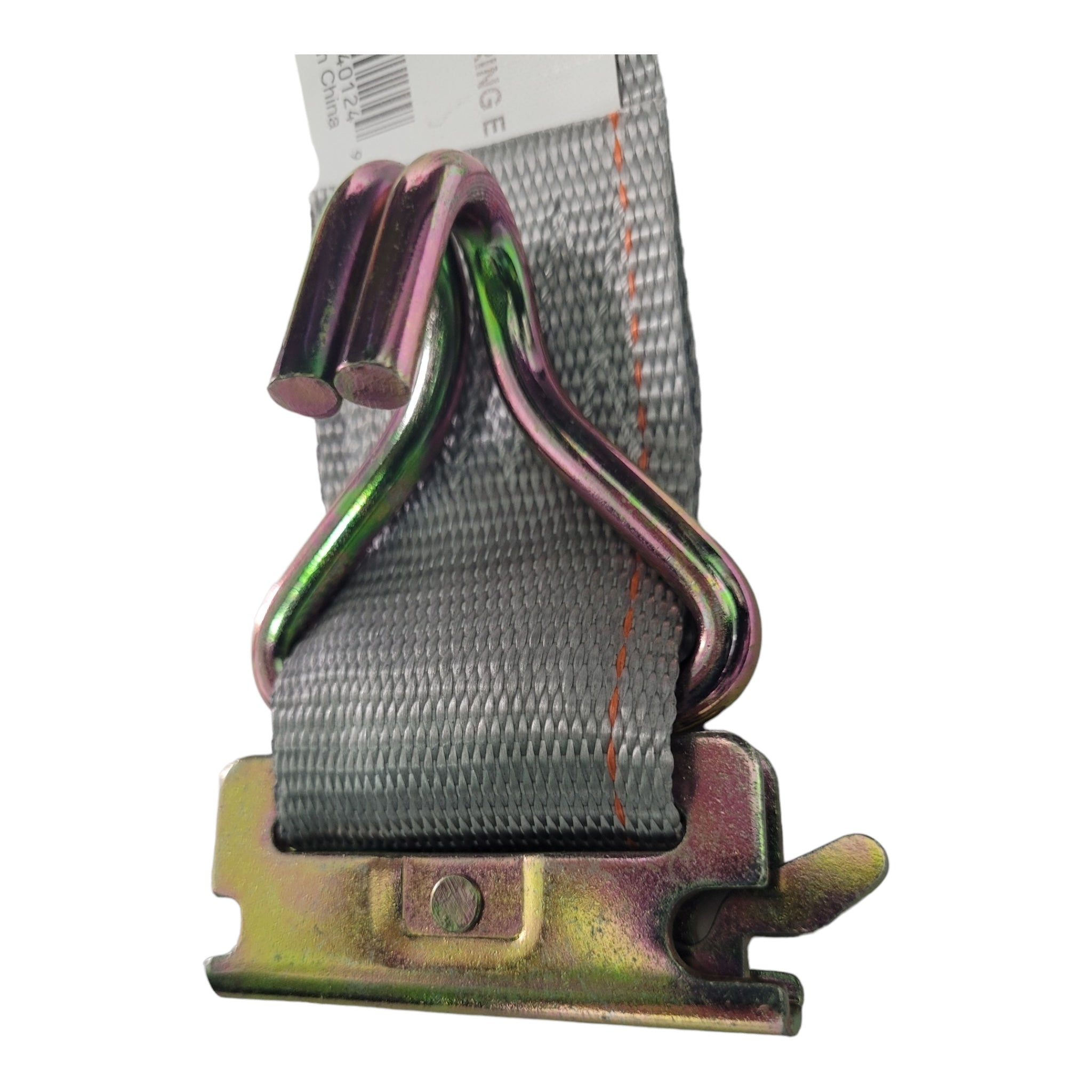 Two 2-inch x 16 ft RatchetStrap.Com van ratchet straps with wire J hooks and spring E fittings for interior van cargo securing.