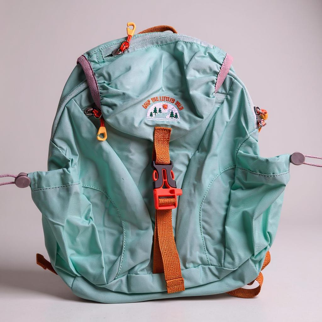 Light blue kids' hiking pack by Keep the Littles Wild with water bladder system for young hikers aged 2 to 7.