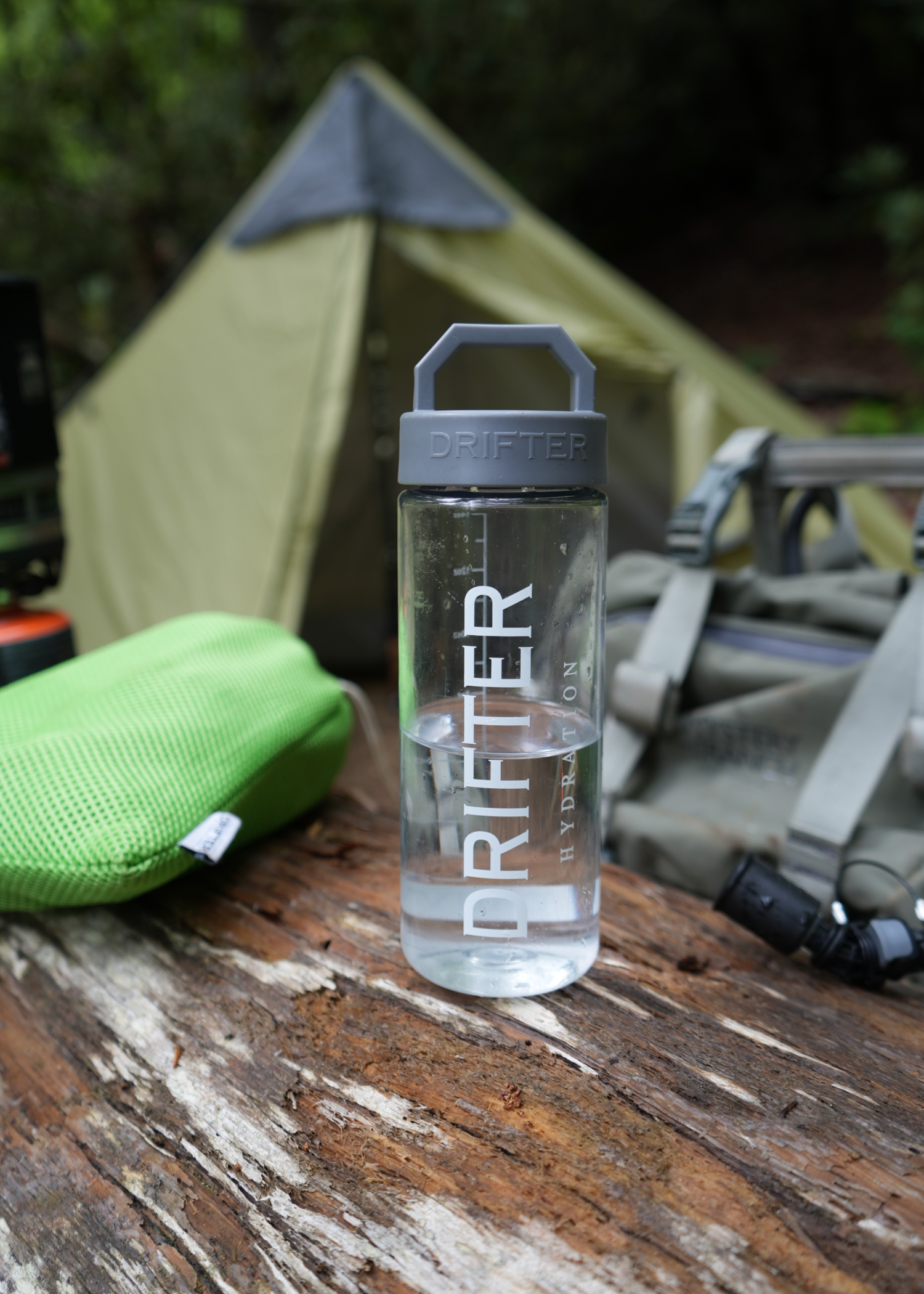 Drifter Hydration System bundle featuring a sleek hydration pack and water filtration components on a white background.