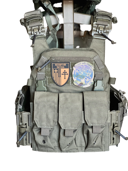 Lightweight Redemption Tactical Archangel 2.0 armor kit with front, back, and side plates in a tactical vest setup.