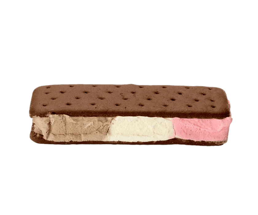 Astronaut Neapolitan ice cream sandwich by Alpenglow Readiness Supply, freeze-dried and packaged for outdoor adventures.