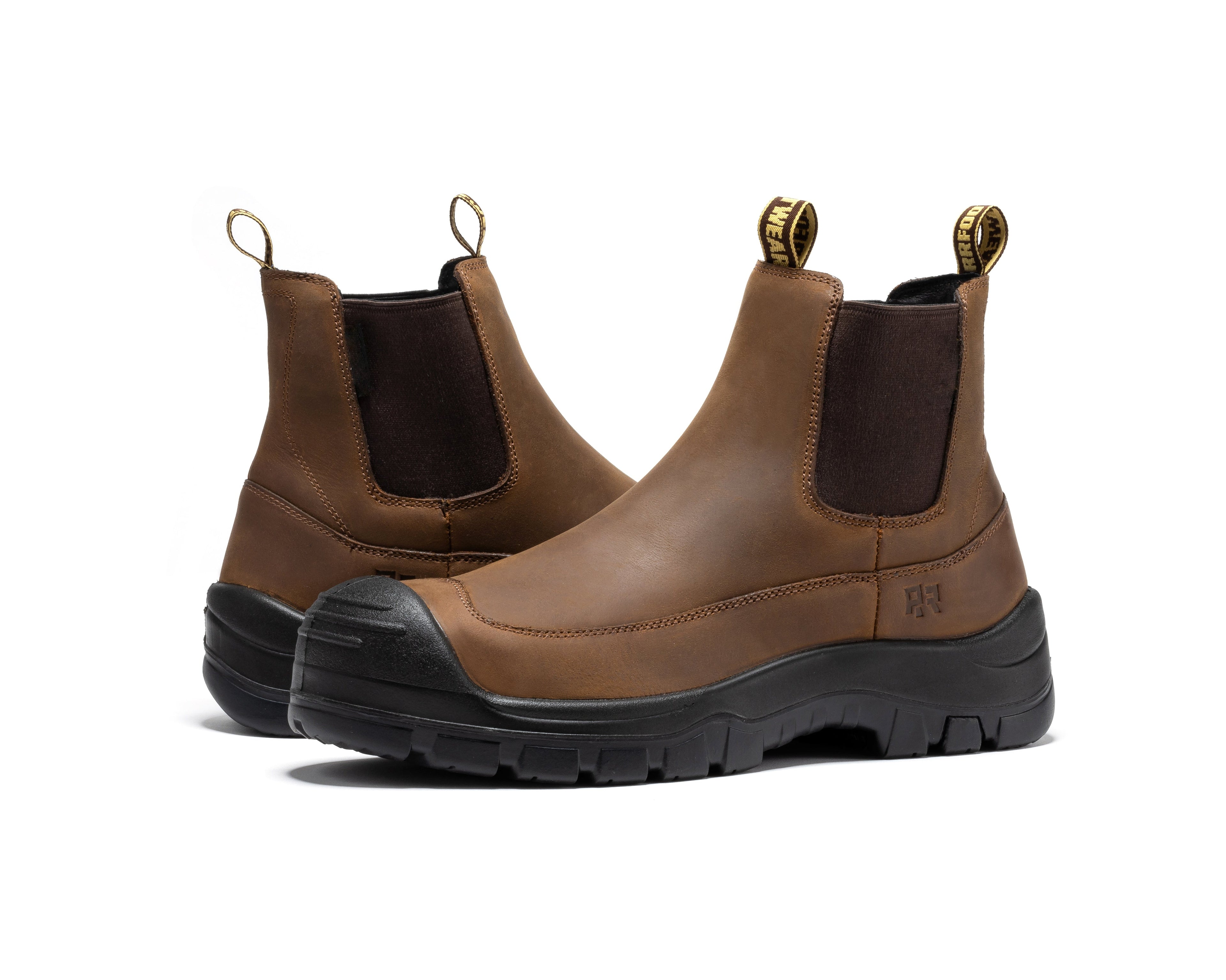 ROCKROOSTER Woodland Brown 6 inch Composite Toe Pull-on Leather Work Boots AK664 - We The Collective