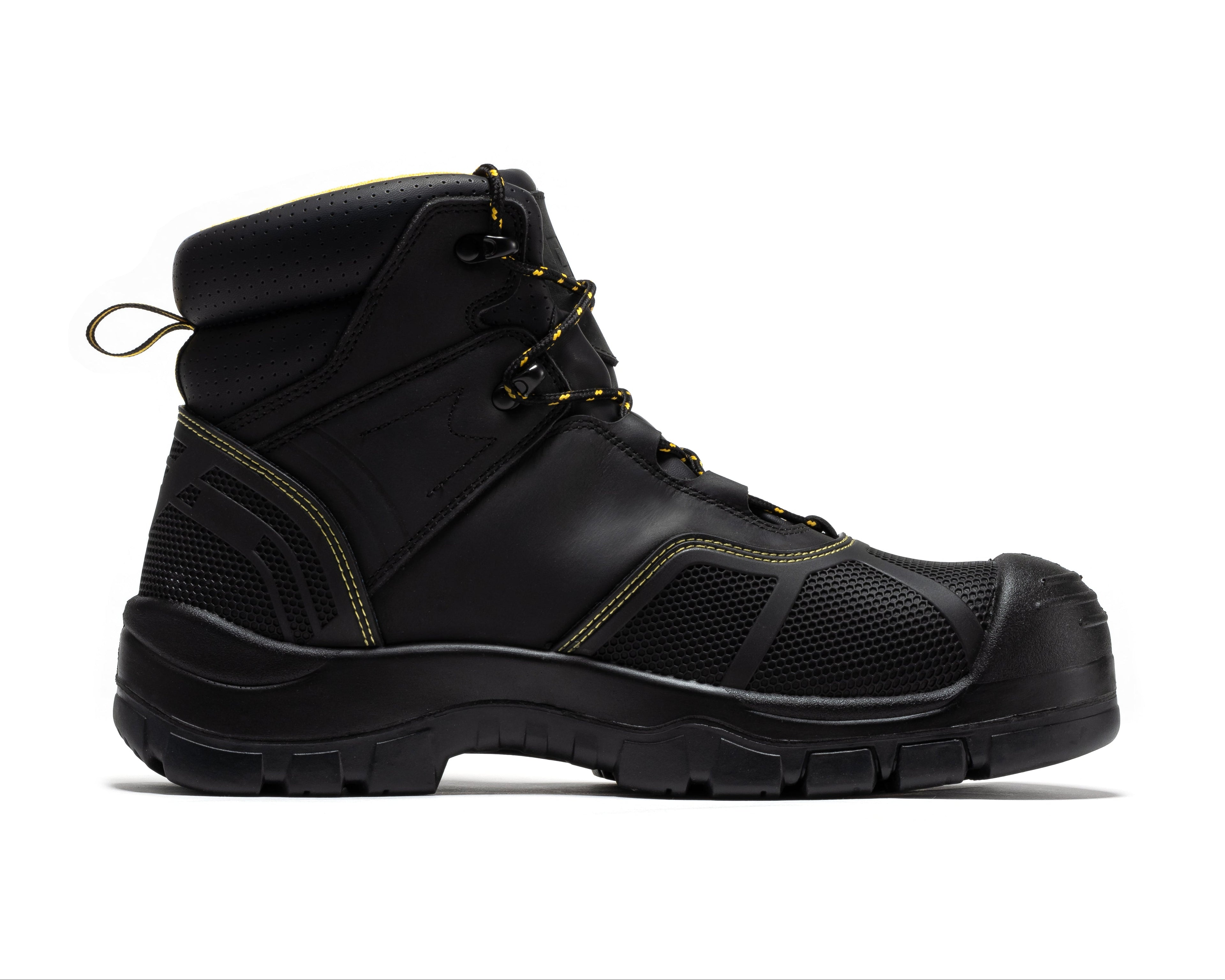 ROCKROOSTER Woodland Black 6 inch Waterproof Composite Toe Leather Work Boots AK663 - We The Collective
