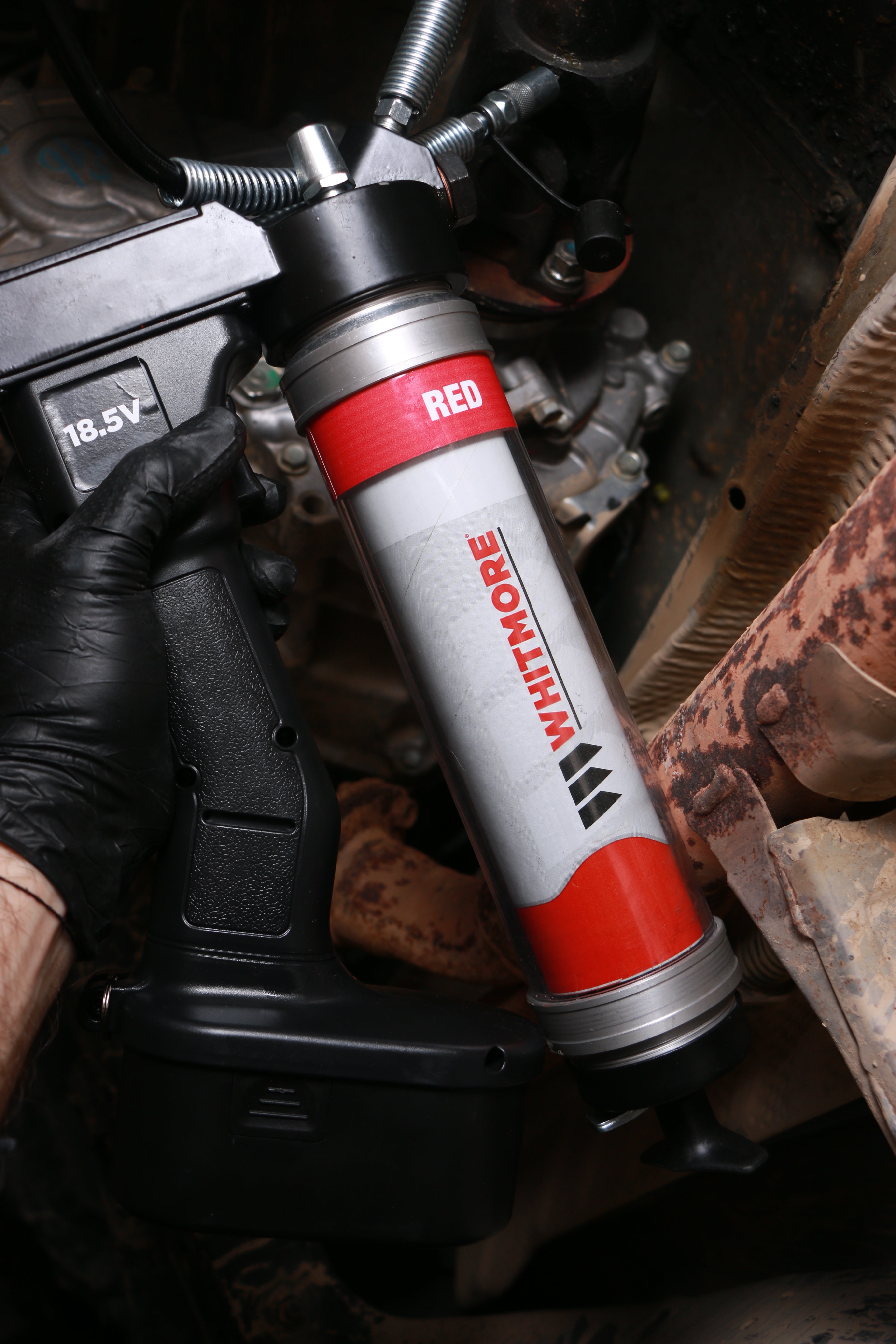 OILSAFE | Battery-Operated Grease Gun | 18V Li-Ion Clear Tube - OVERLANDERS Outfitter