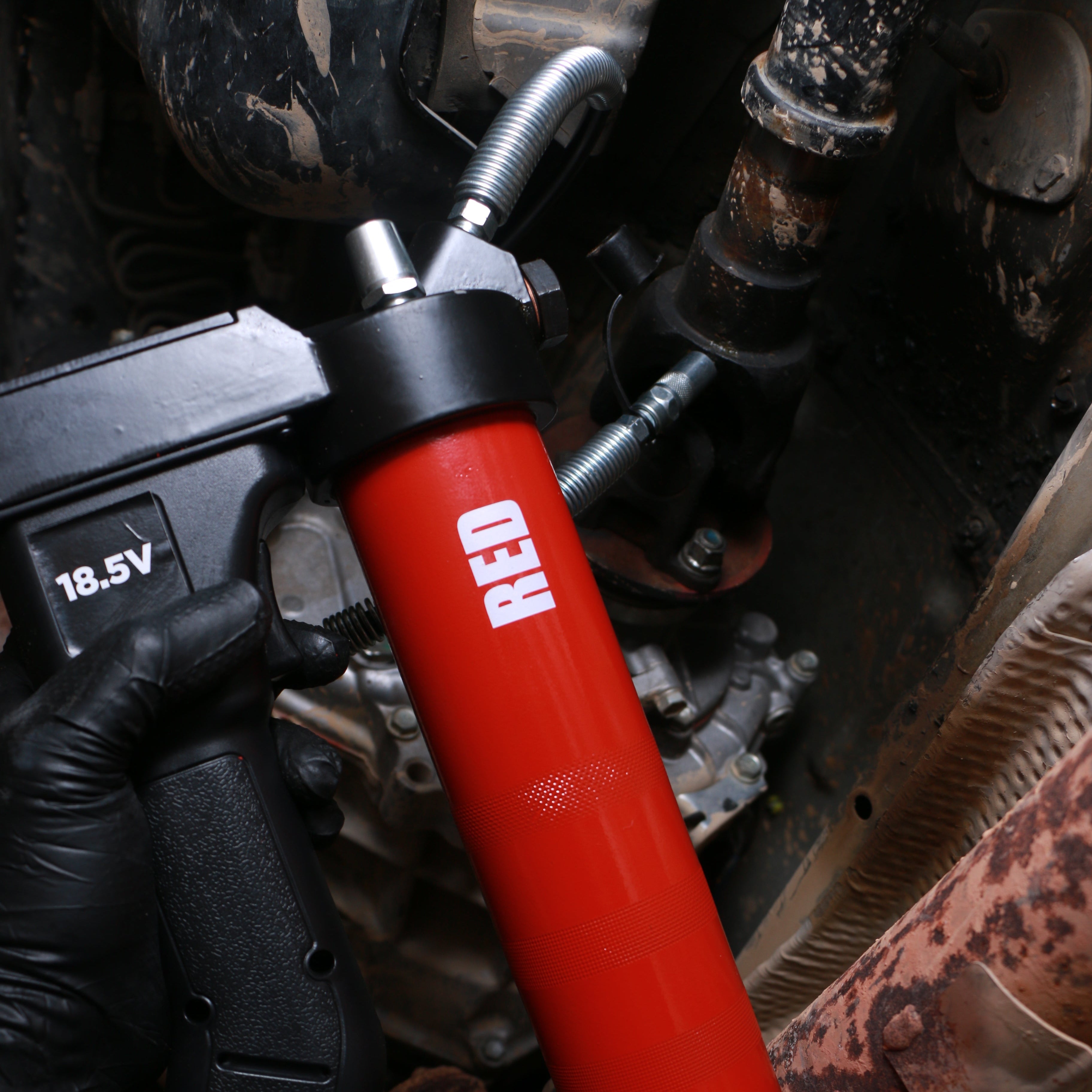 OILSAFE | Battery-Operated Grease Gun | Colo-Coded Steel Cartridge | 18V - OVERLANDERS Outfitter