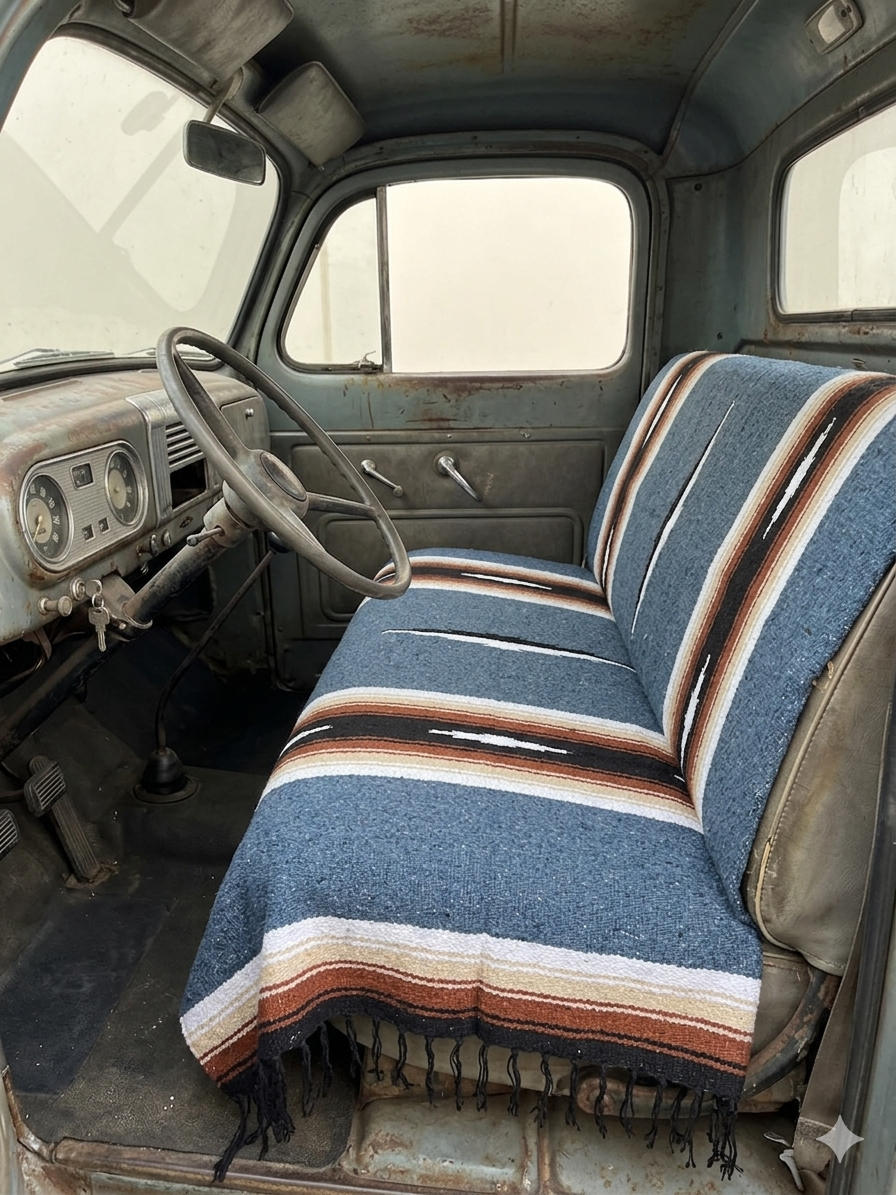 Harvest Moon Diamond Baja Blanket - Blue - OVERLANDERS Outfitter