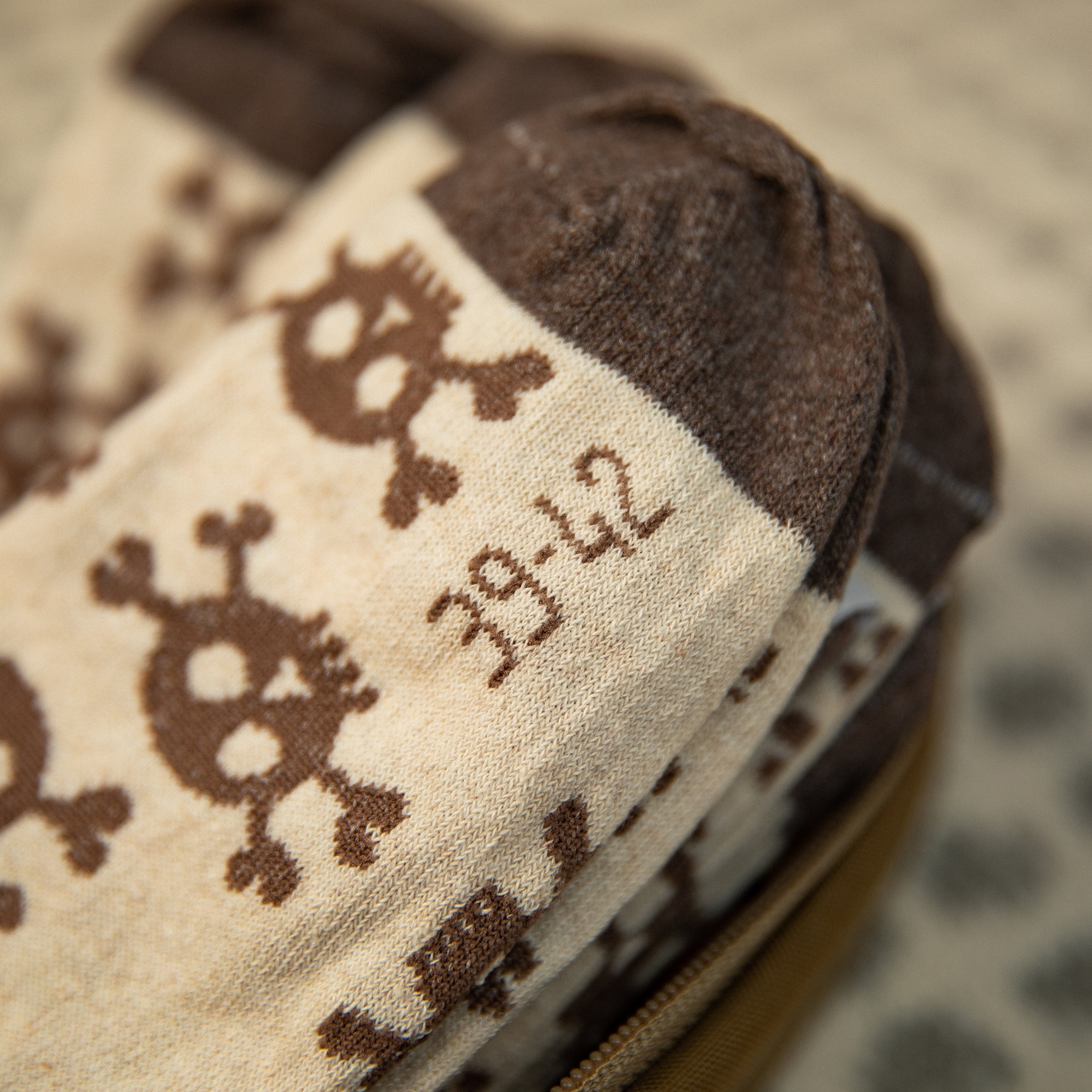Lightweight M-Tac mid-calf socks featuring a pirate skull design, ideal for tactical or casual wear.