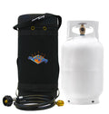 Flame King Propane Gas Hauler Kit 10lb Propane Tank, Adapter Hose and Insulated Protective Carry Case - We The Collective
