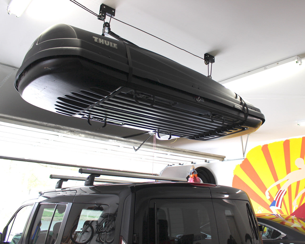 Garage Hoist | Pulley Storage System | Up to 14' Lift - OVERLANDERS Outfitter