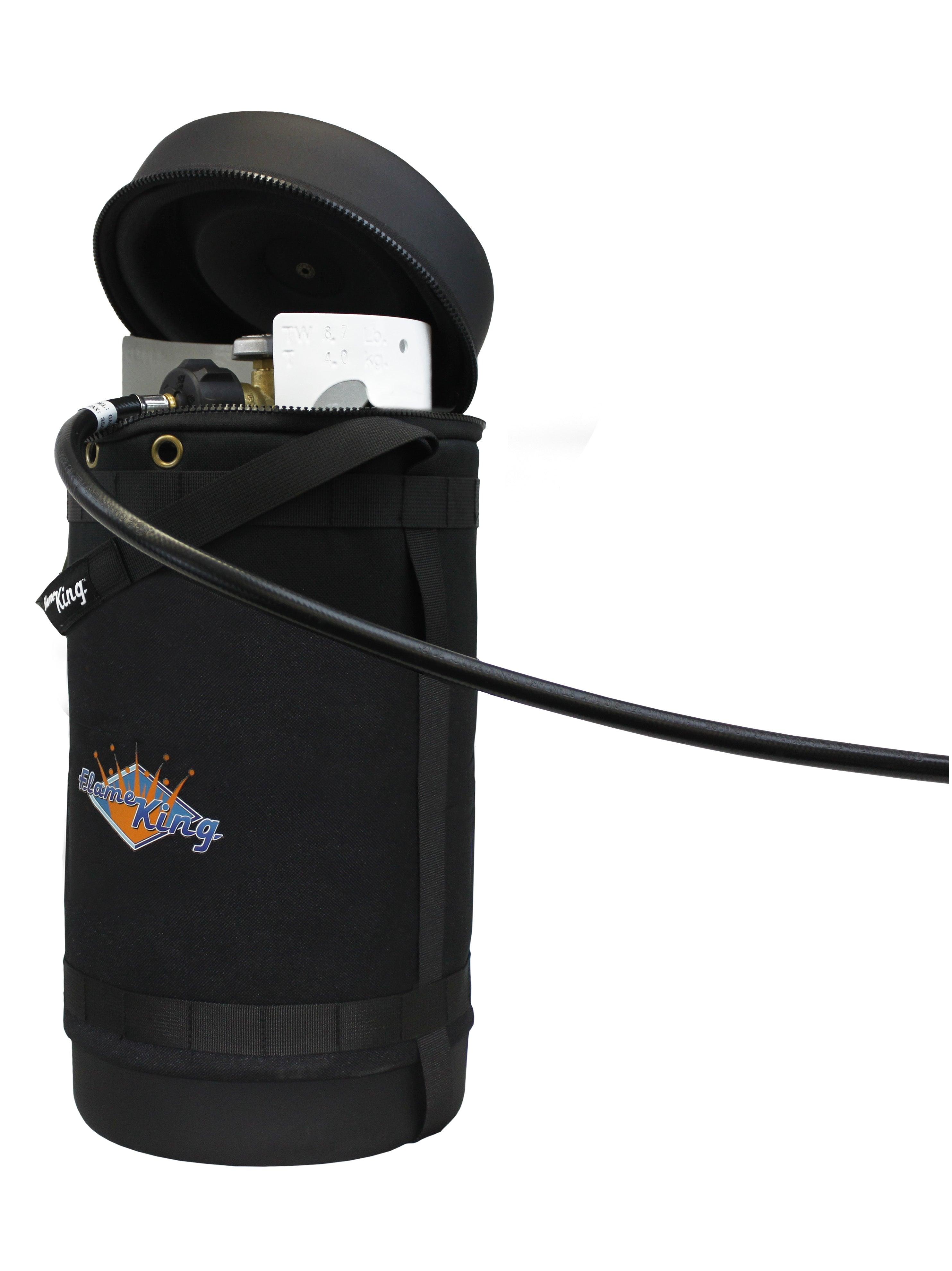 Flame King Propane Gas Hauler Kit 10lb Propane Tank, Adapter Hose and Insulated Protective Carry Case - We The Collective