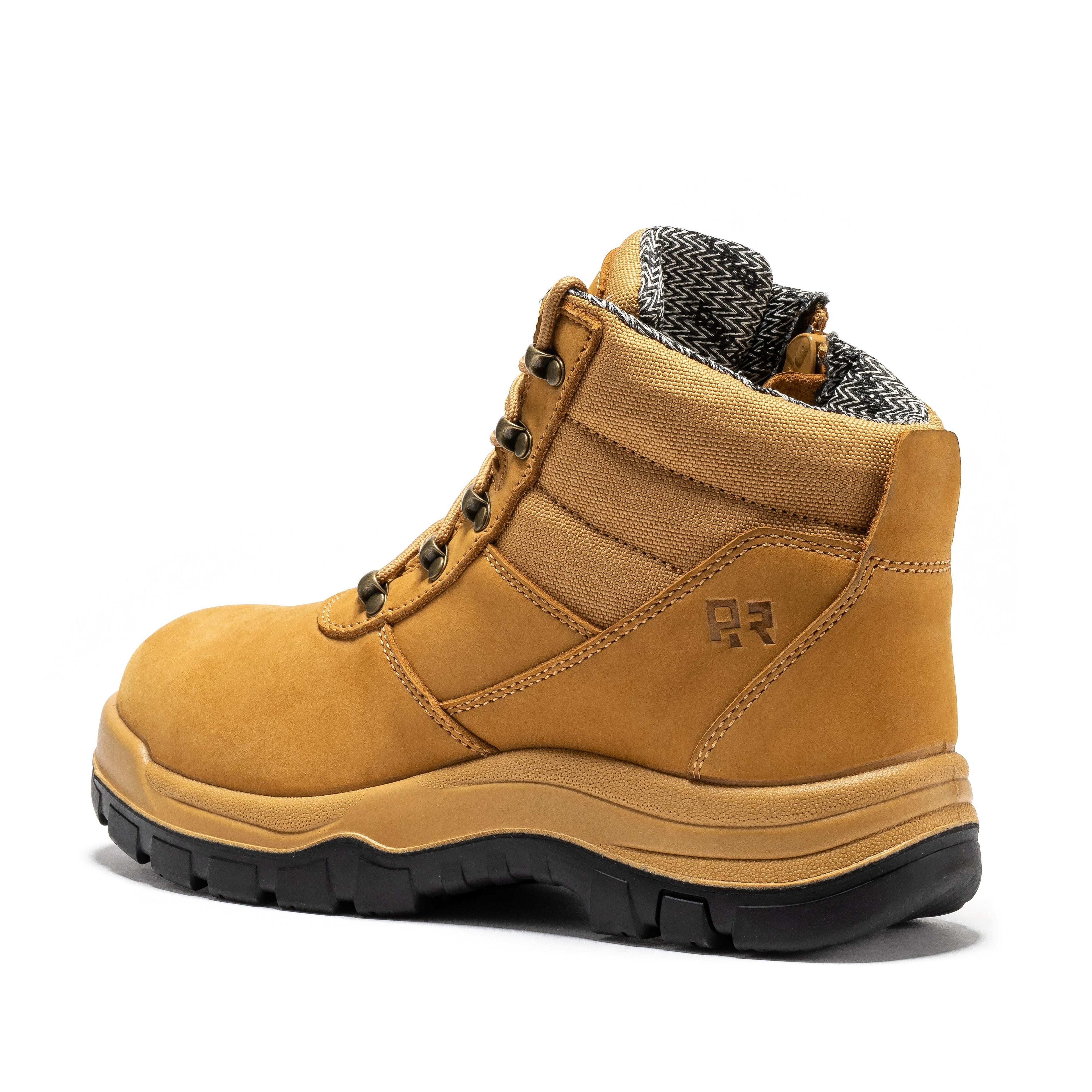 ROCKROOSTER Avalon Black 6 Inch Zip-sided Composite toe Leather Work Boots CP213BK - We The Collective