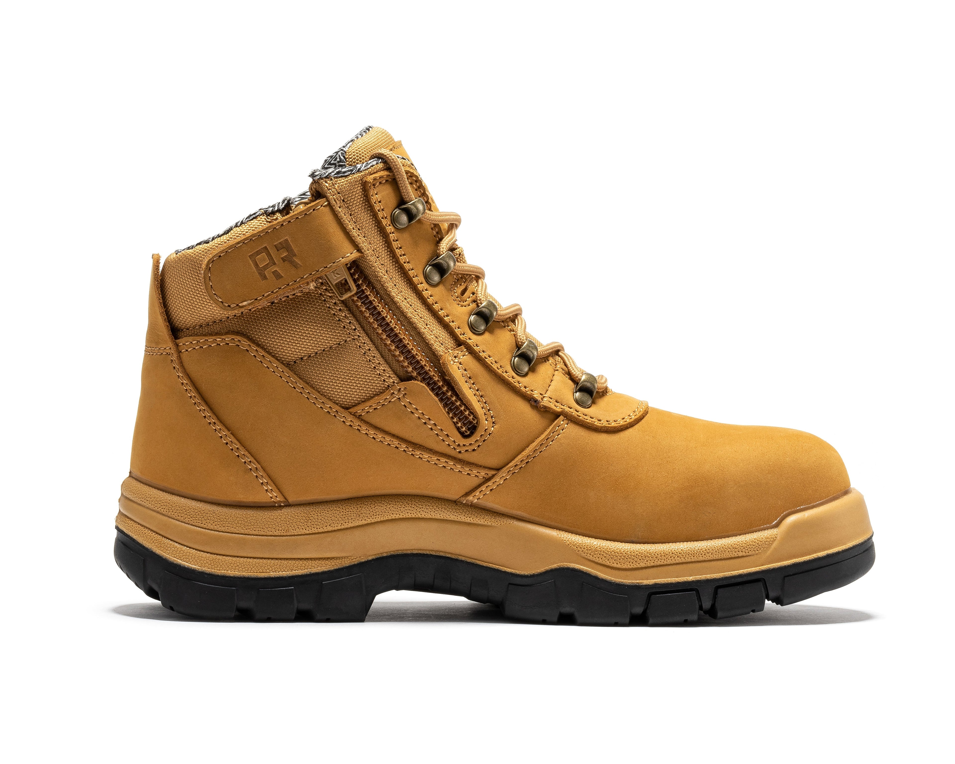 ROCKROOSTER Avalon Black 6 Inch Zip-sided Composite toe Leather Work Boots CP213BK - We The Collective