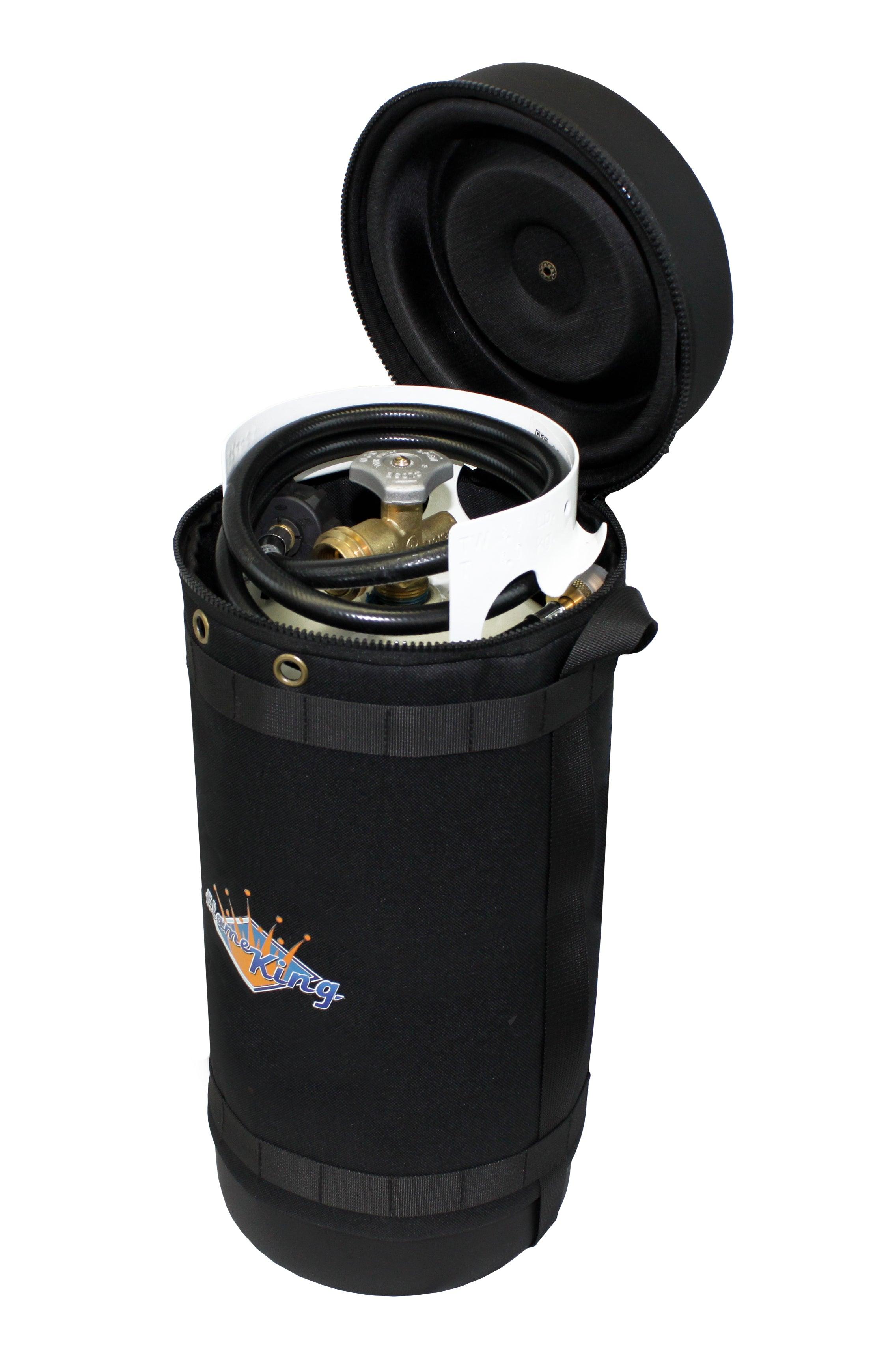 Flame King Propane Gas Hauler Kit 10lb Propane Tank, Adapter Hose and Insulated Protective Carry Case - We The Collective