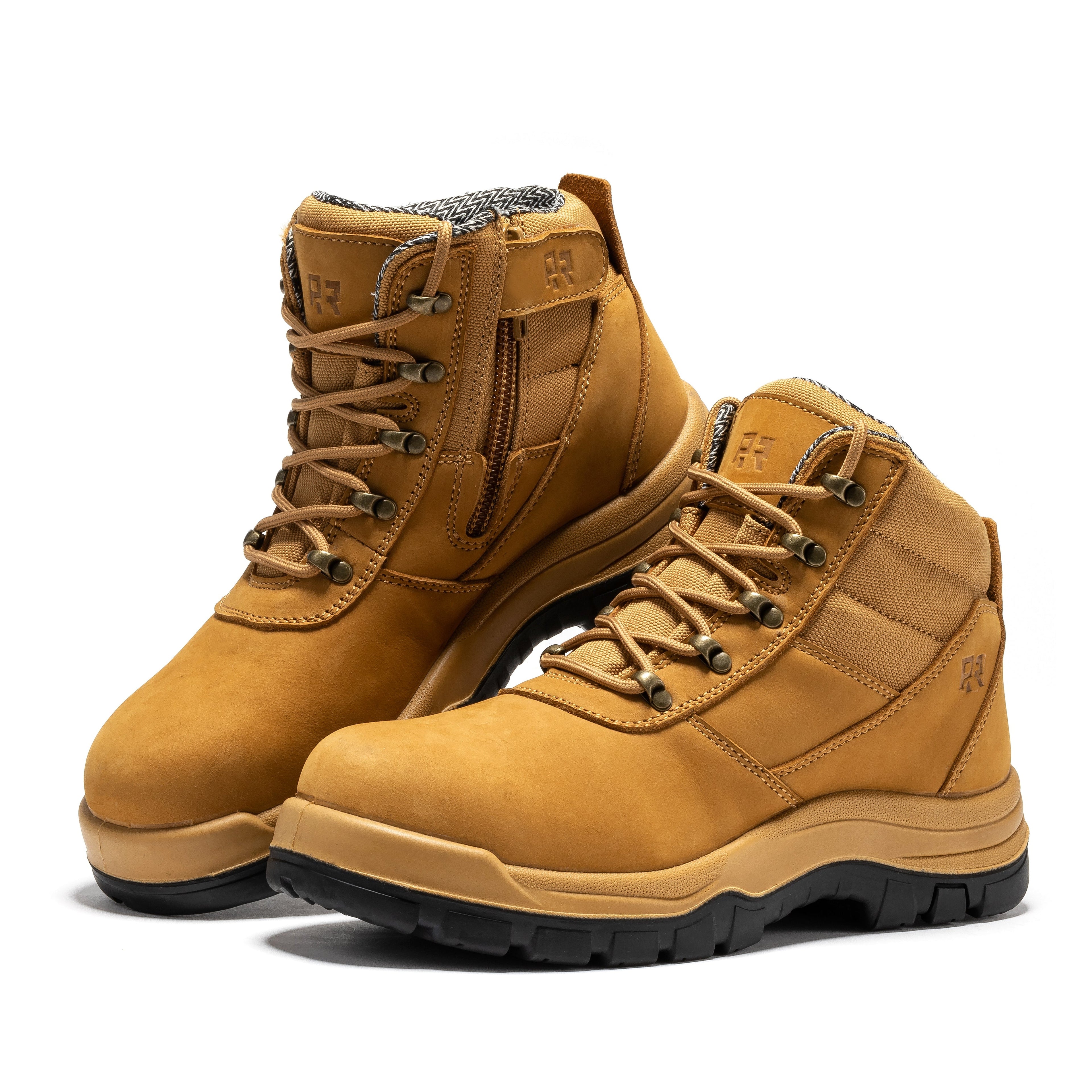 ROCKROOSTER Avalon Black 6 Inch Zip-sided Composite toe Leather Work Boots CP213BK - We The Collective