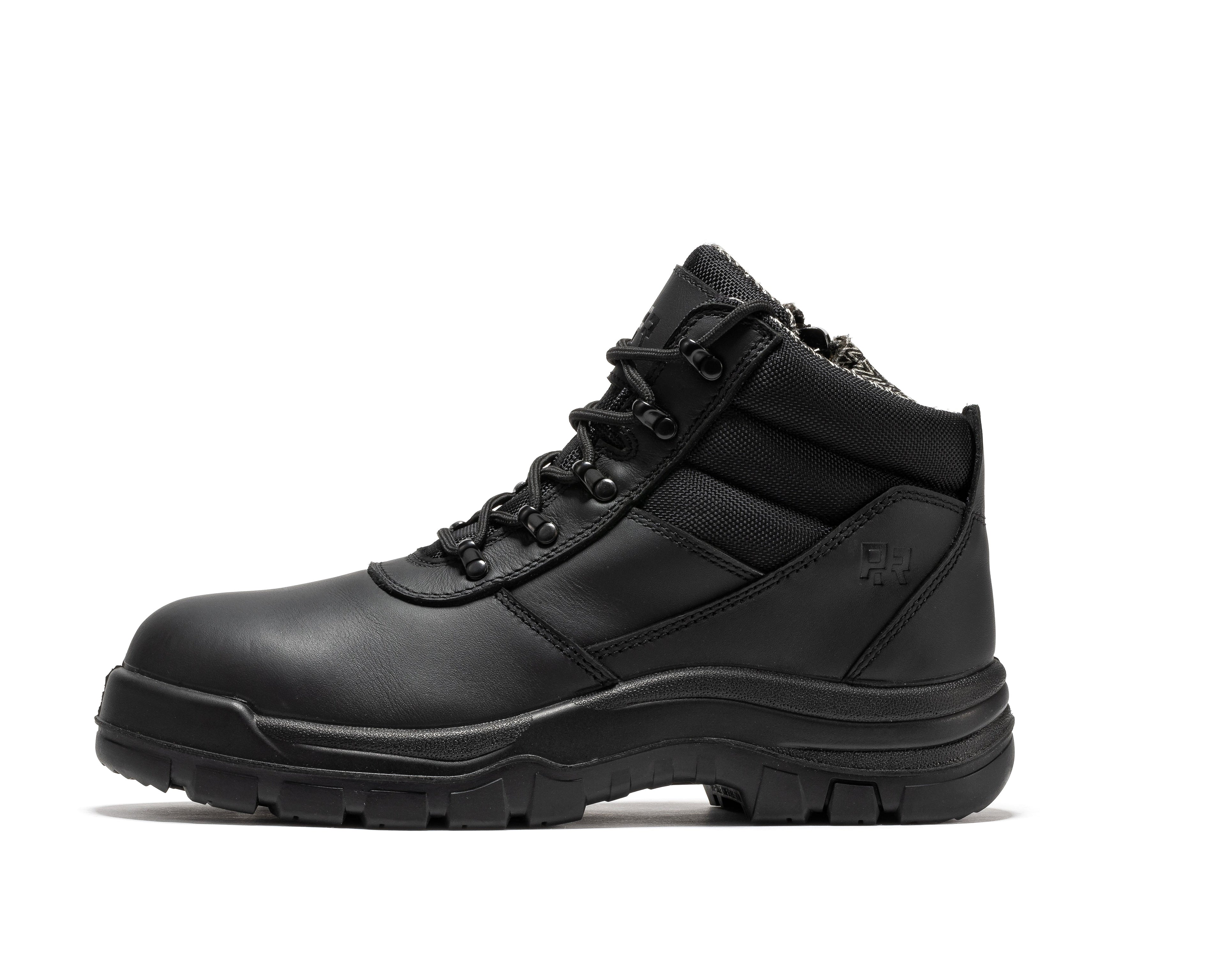 ROCKROOSTER Avalon Black 6 Inch Zip-sided Composite toe Leather Work Boots CP213BK - We The Collective