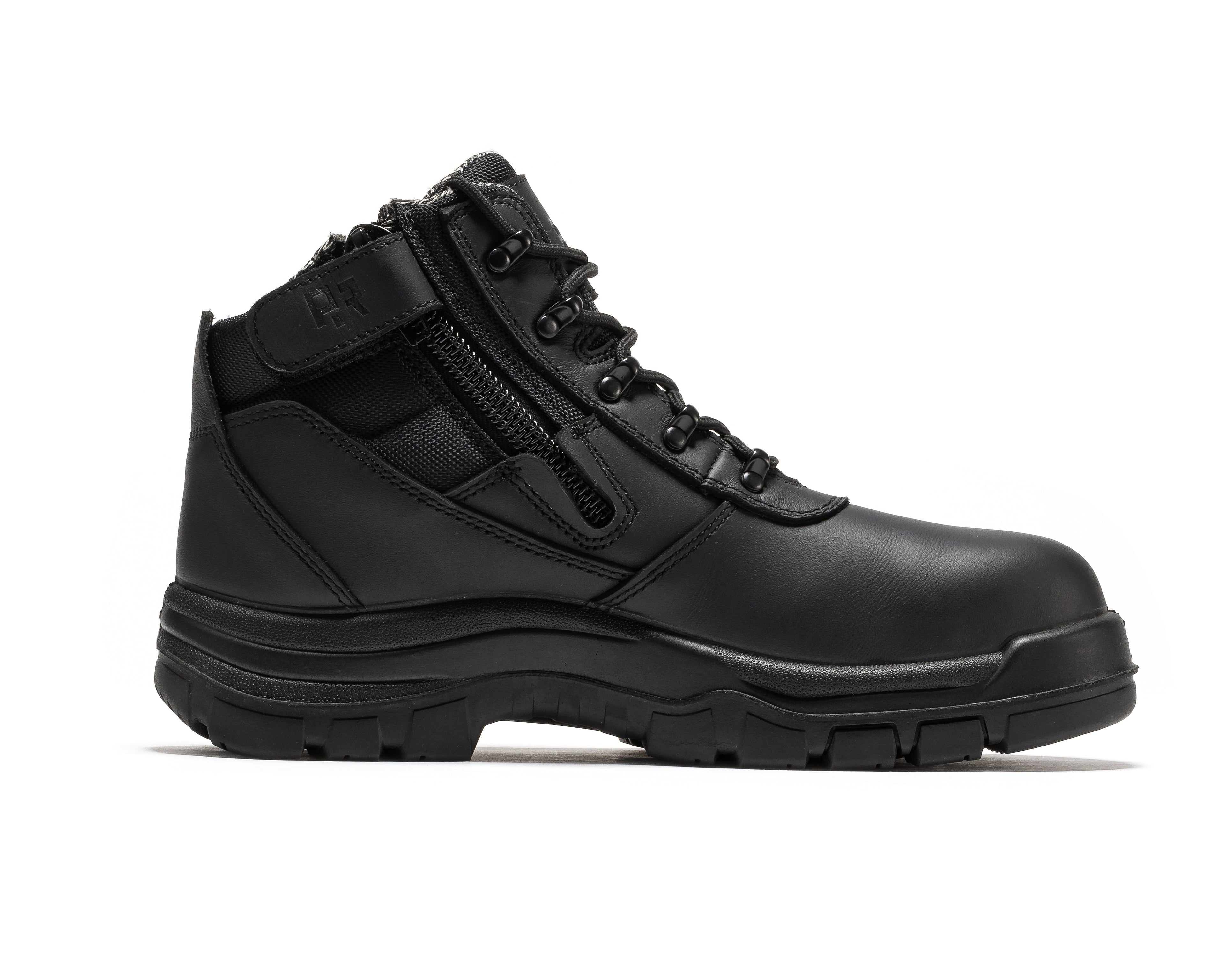 ROCKROOSTER Avalon Black 6 Inch Zip-sided Composite toe Leather Work Boots CP213BK - We The Collective
