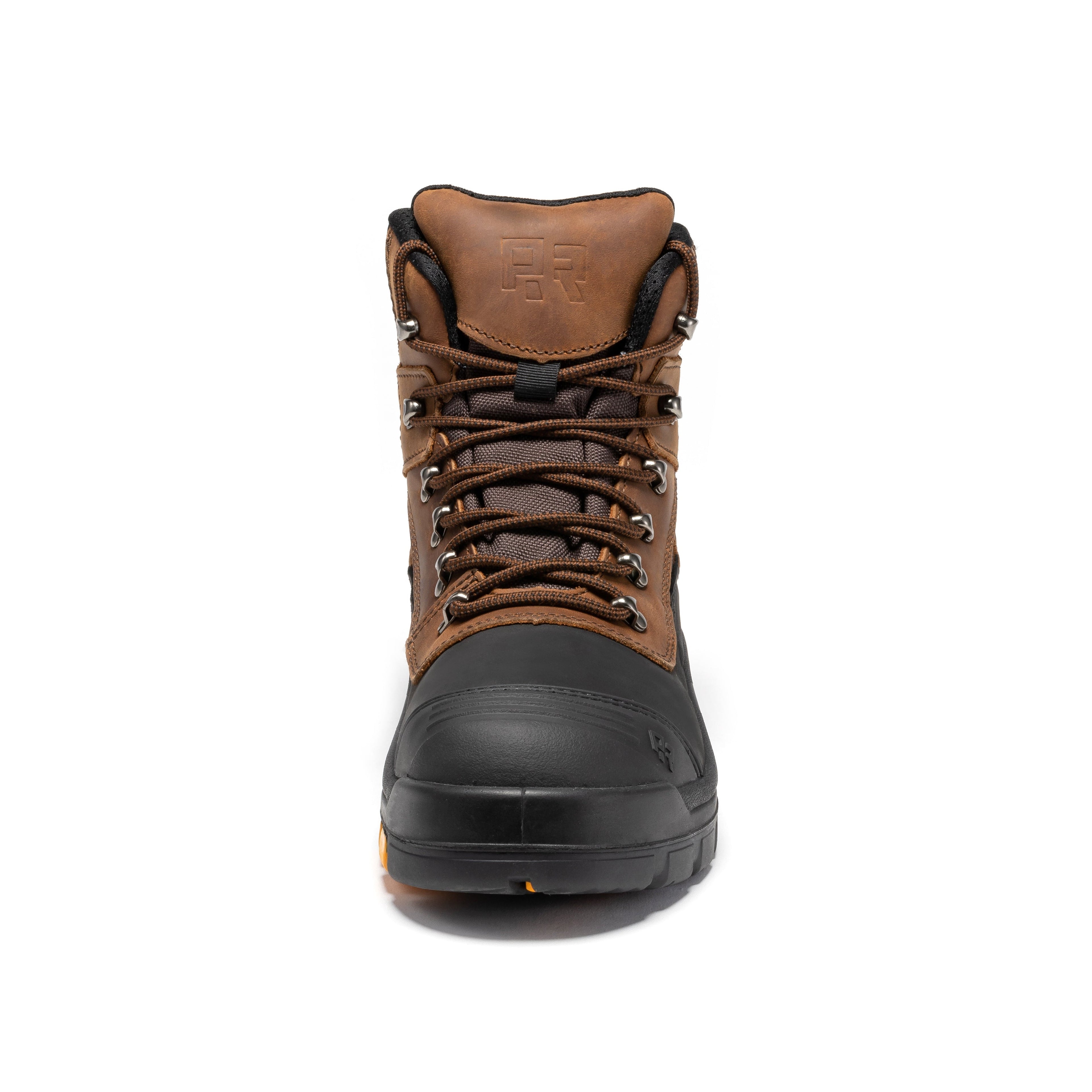 Rock Rooster Sedona waterproof steel toe leather work boots with rugged design and sturdy soles, ideal for heavy-duty work.