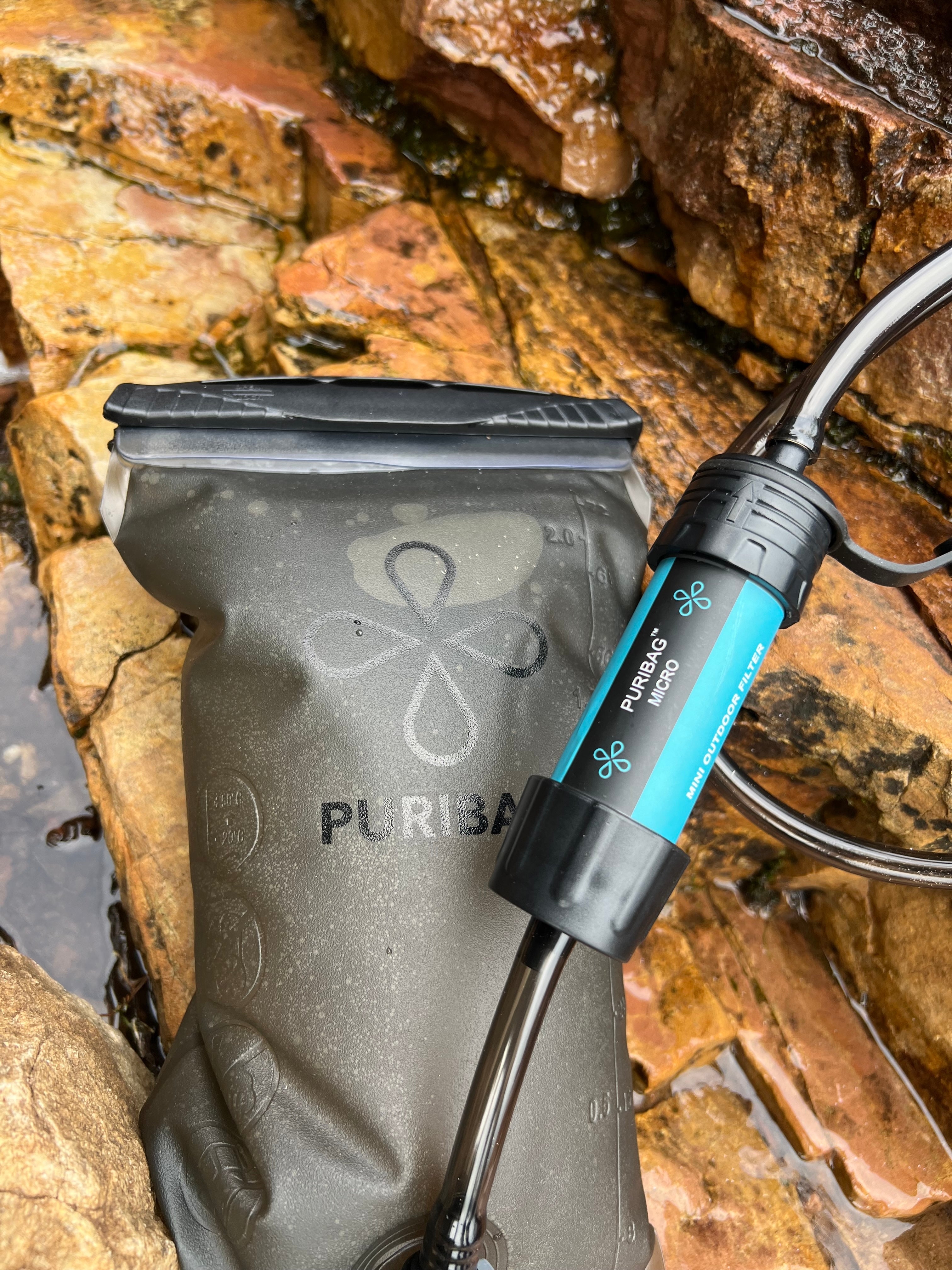 Puribag Adventure Bladder: 2 Liter Hydration Bladder with Filter - OVERLANDERS Outfitter