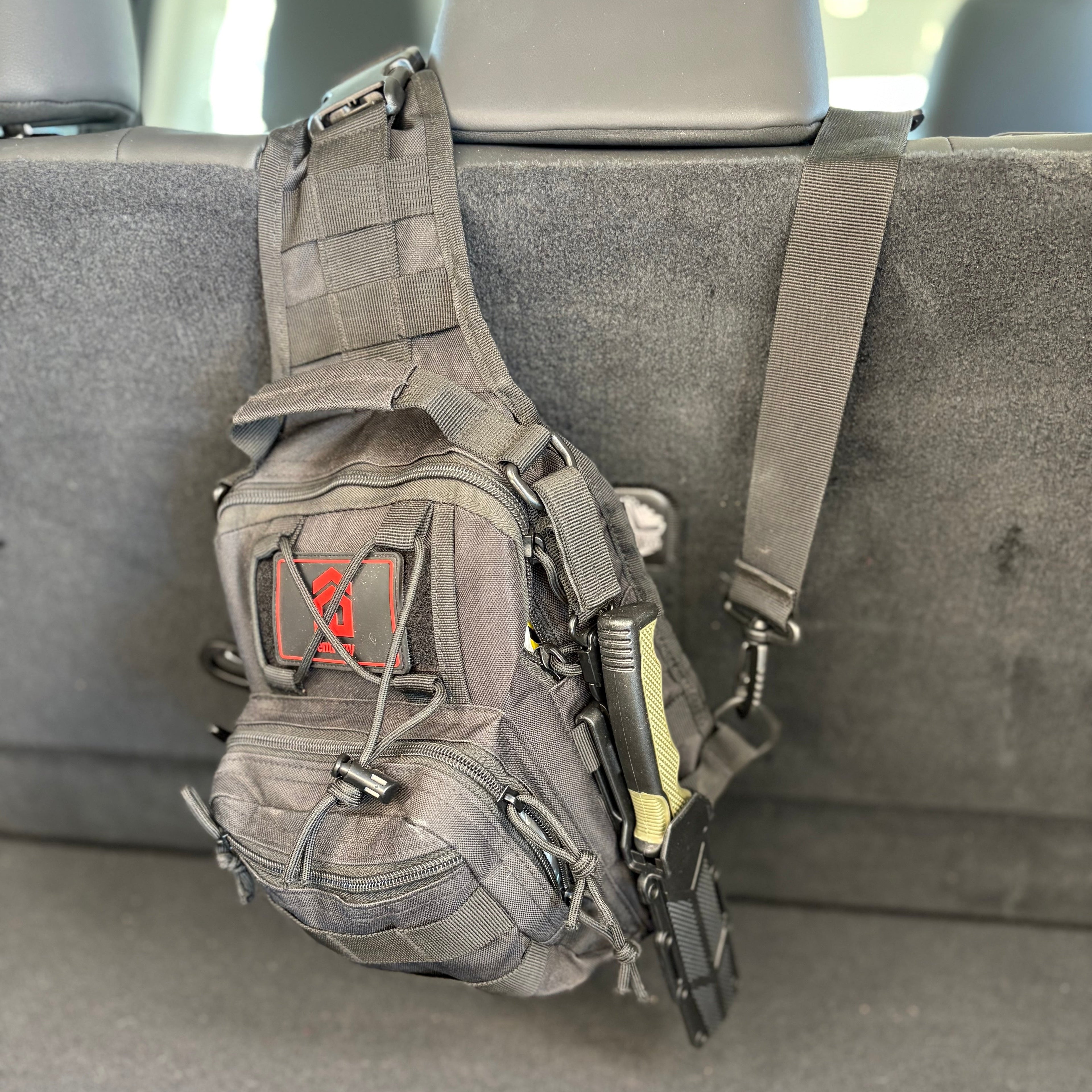 Entropy Survival Safe Trail 'Survive All' Go Bag emergency preparedness kit with compact design and essential survival tools.