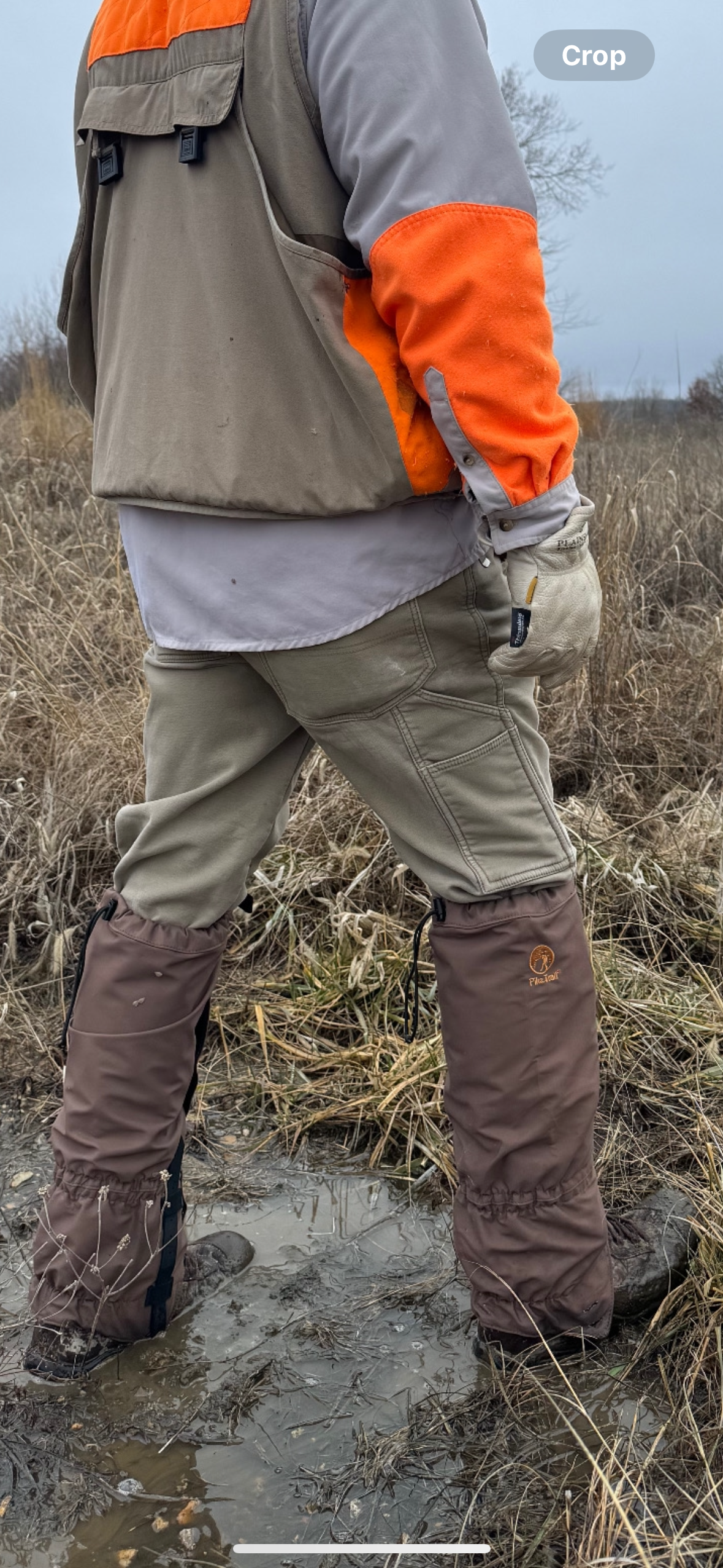 Pike Trail hiking leg gaiters shown in black, designed to protect lower legs during outdoor trail walking.