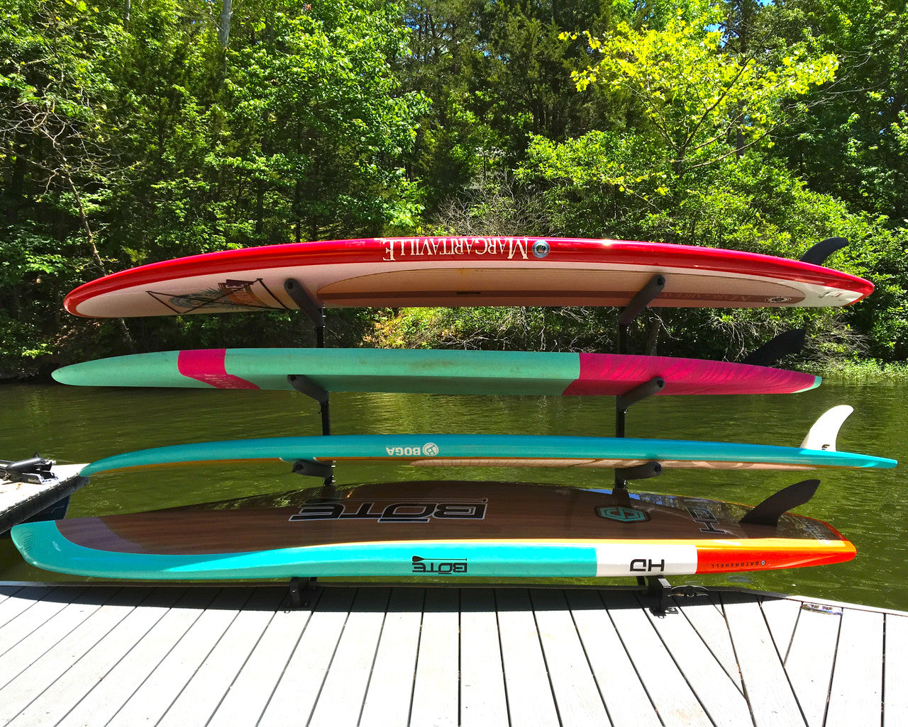 Broadwater Paddleboard Dock Rack | Over The Water Storage | 4 Levels - OVERLANDERS Outfitter