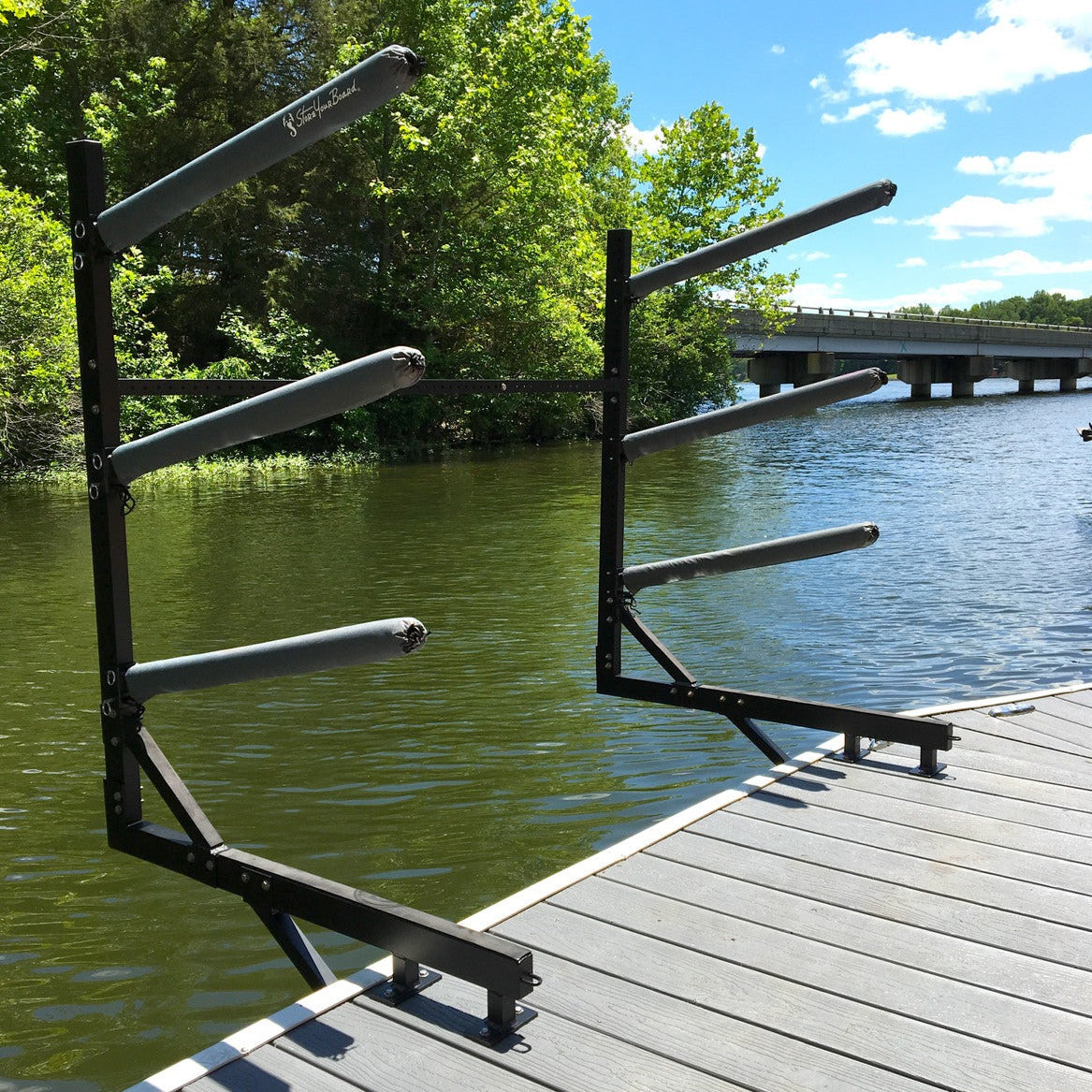 Broadwater Paddleboard Dock Rack | Over The Water Storage | 4 Levels - OVERLANDERS Outfitter