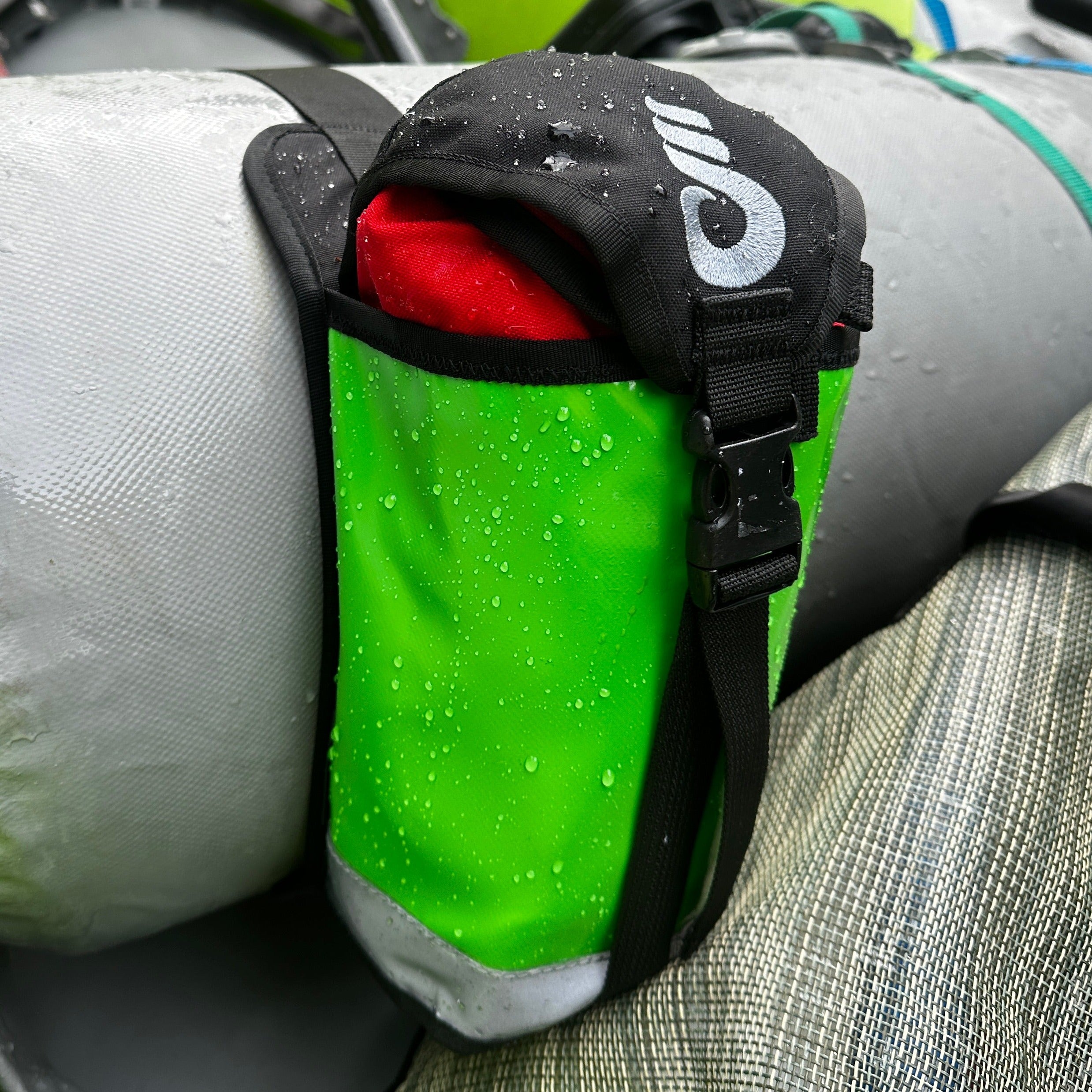 WWTC Classic 20m throw bag with bright orange pouch and rope, designed for water rescue and safety training.