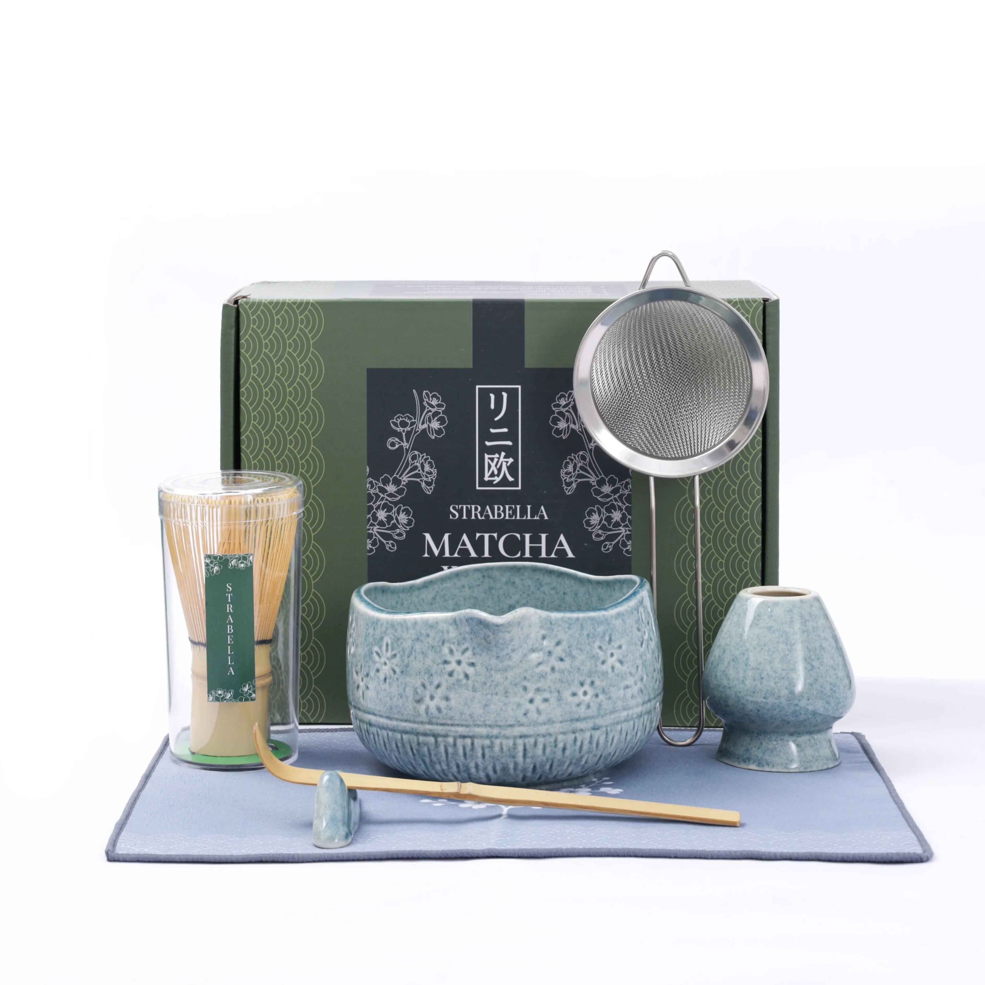 Strabella Matcha Whisk Set – Premium Bamboo Whisk & Ceramic Bowl Holiday Gift Set - We The Collective