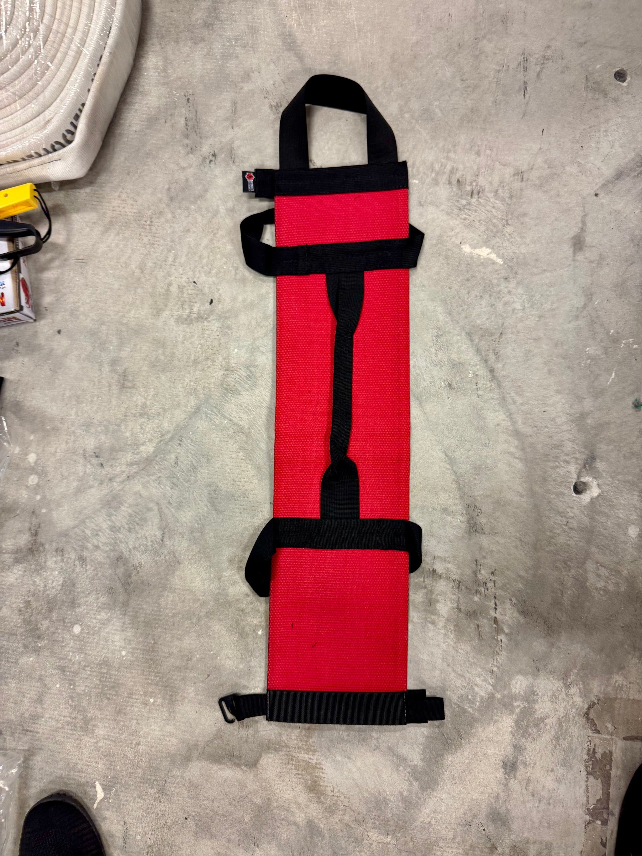 Recycled Firefighter Workout Battle Bag Spark Starter with adjustable straps and durable fabric for fitness training.
