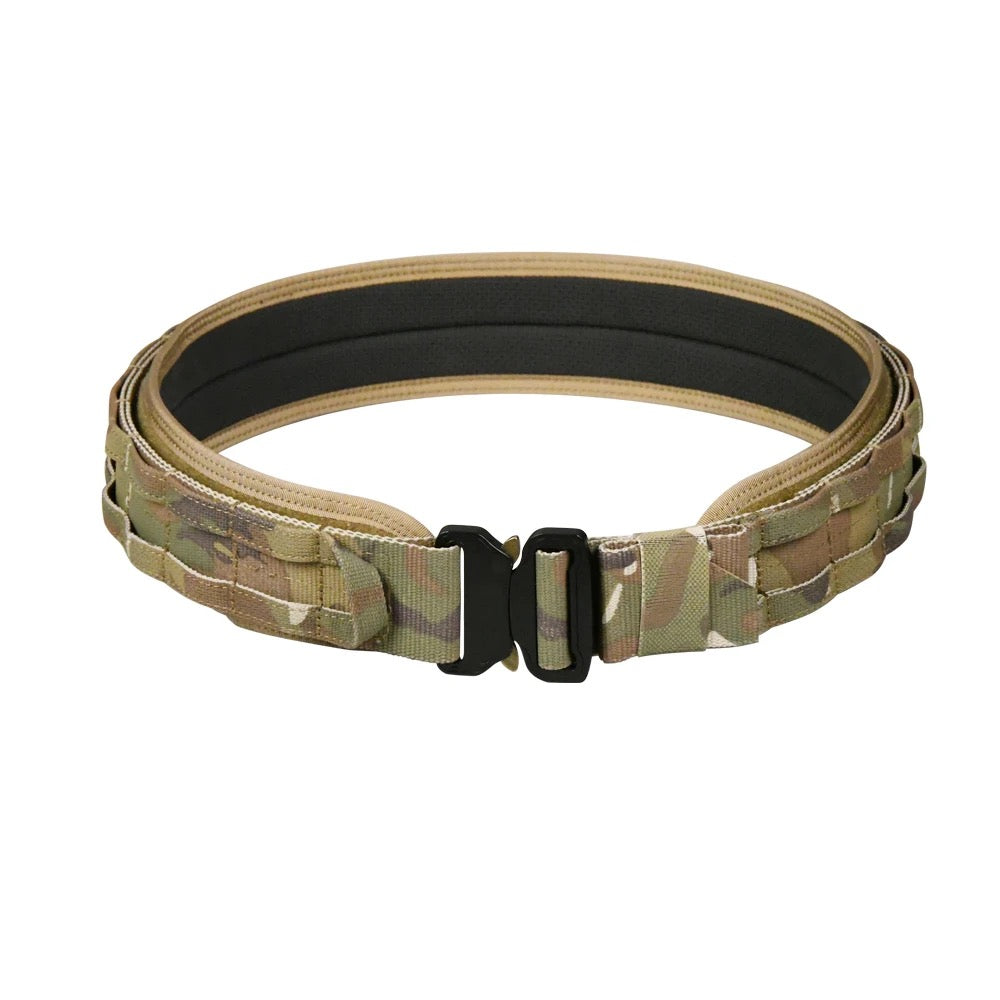 MUCTAC Tactical Belt in Multicam with 2 inner belts, featuring a durable 1.75" design and anti-slip functionality.