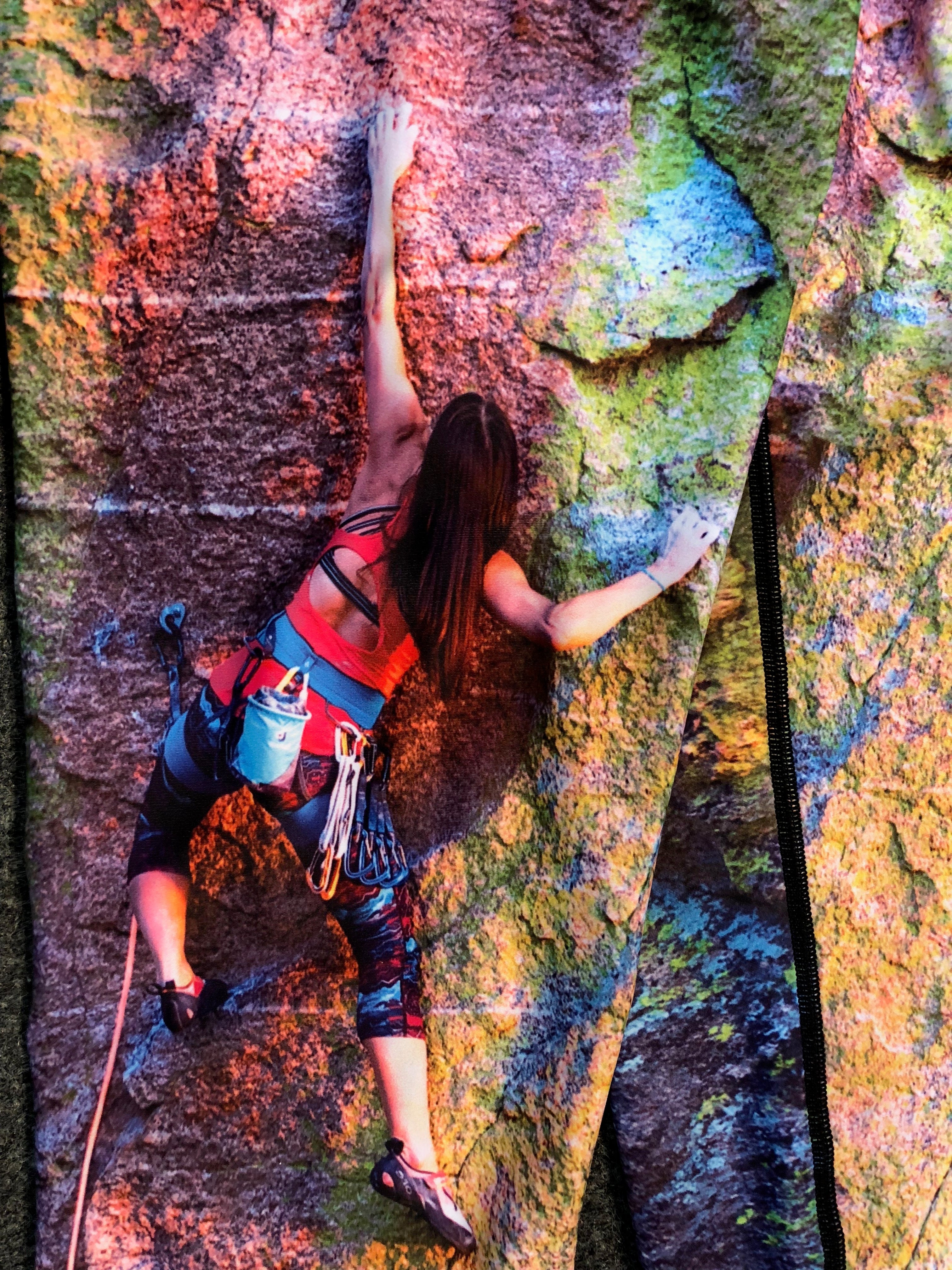 Cognito Brands JLP Climber mountain print all sport leggings with colorful mountain pattern and flexible fit for active wear.