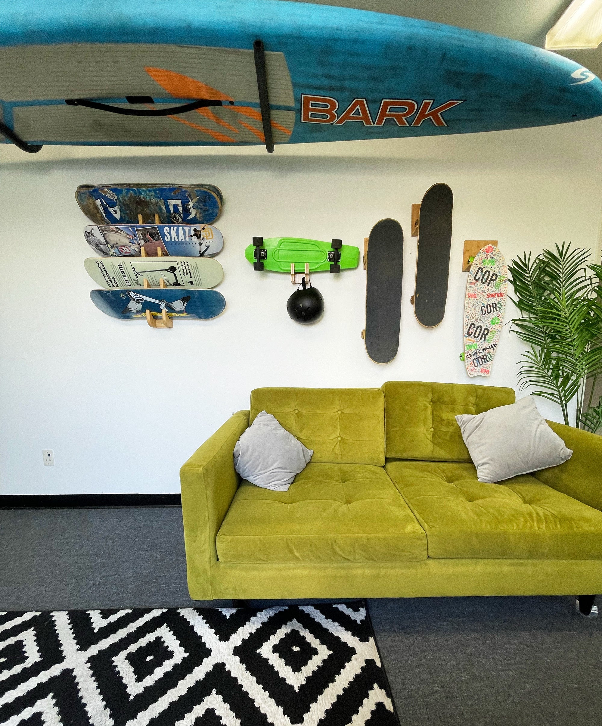 Bamboo Skate & Snowboard Wall Rack - OVERLANDERS Outfitter