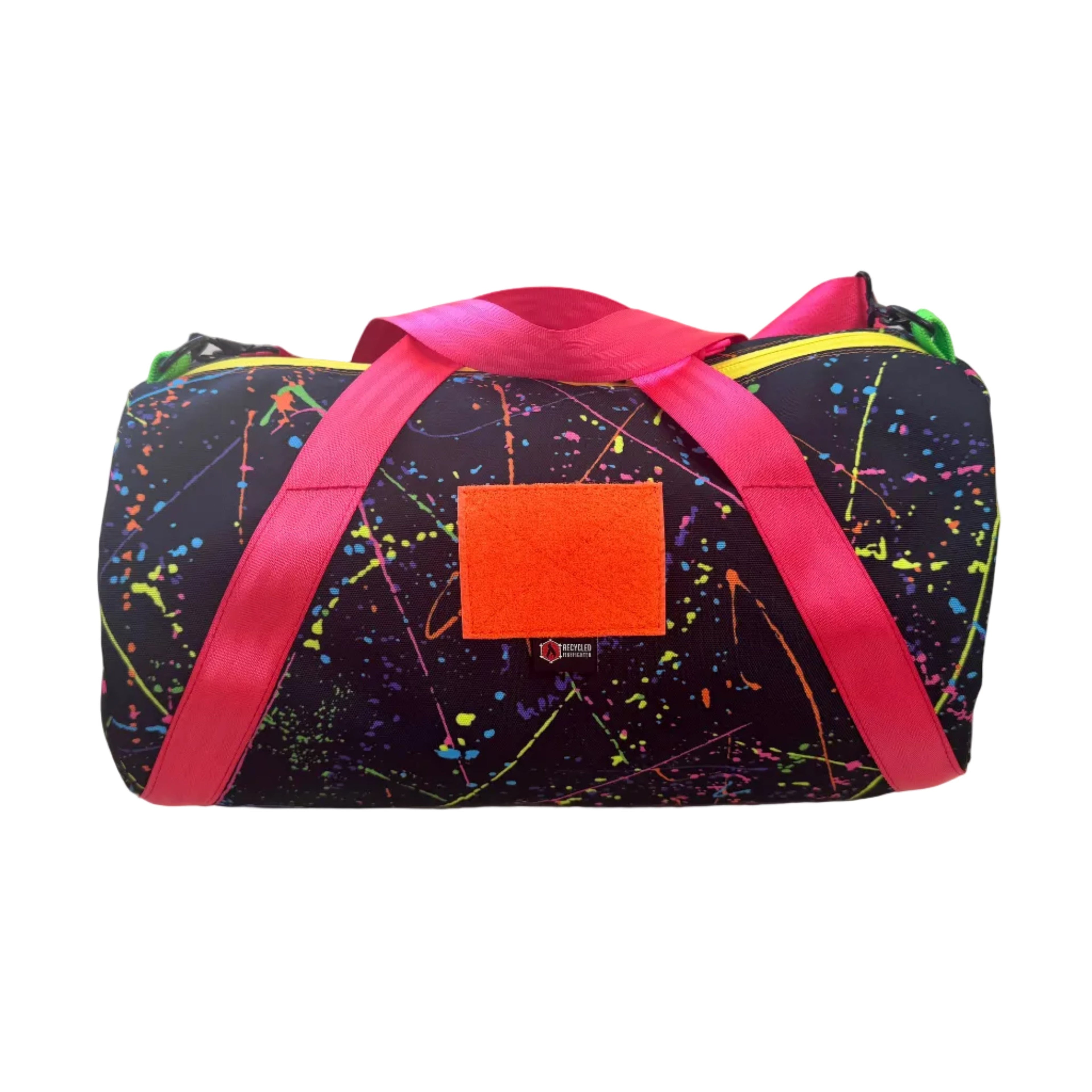 Recycled Firefighter Barrel Duffle Bag 1000D backpack, durable recycled material with sturdy straps and spacious main compartment.