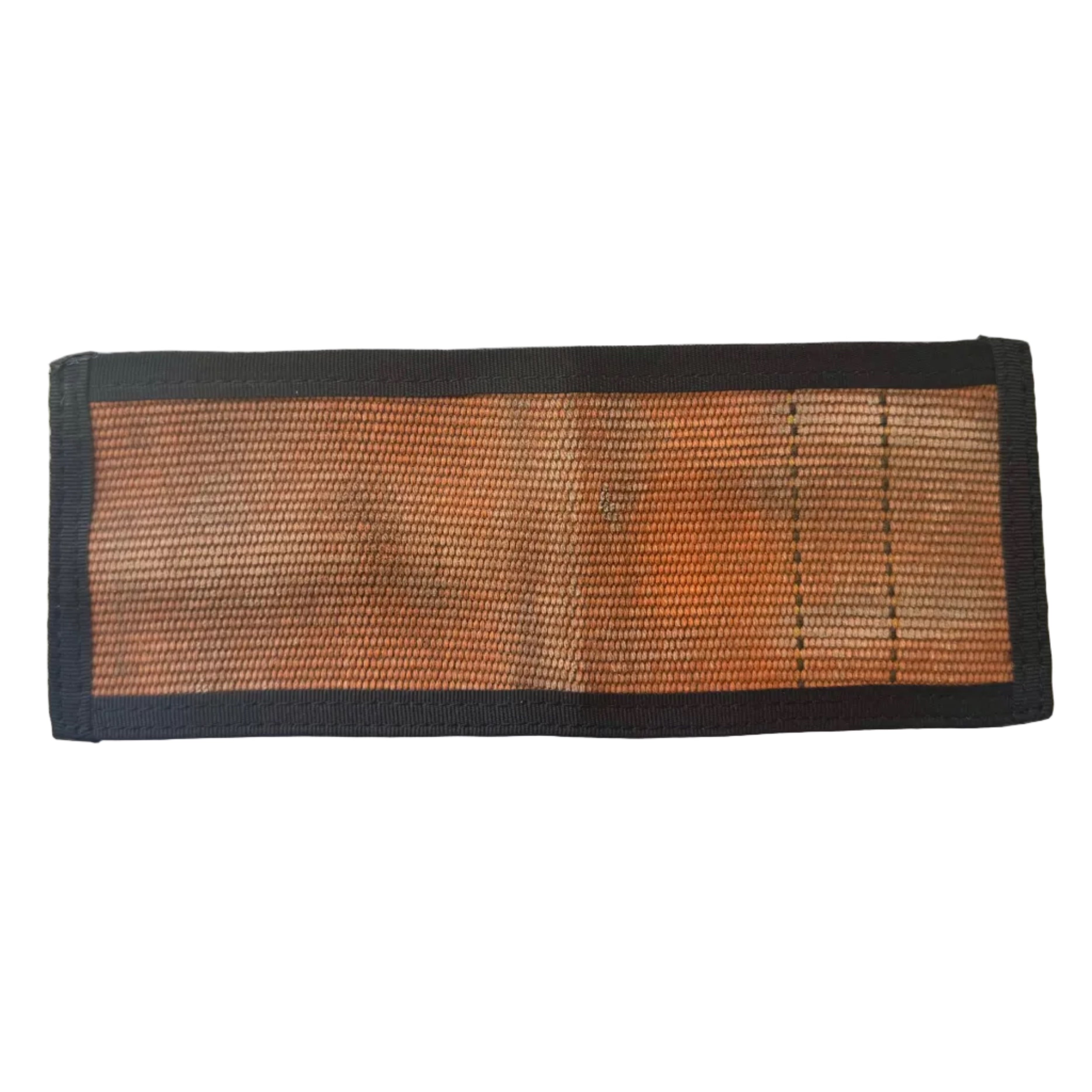 Recycled Firefighter Lieutenant Wallet Firehose Edition made from recycled firefighter hose, featuring durable design and multiple card slots.