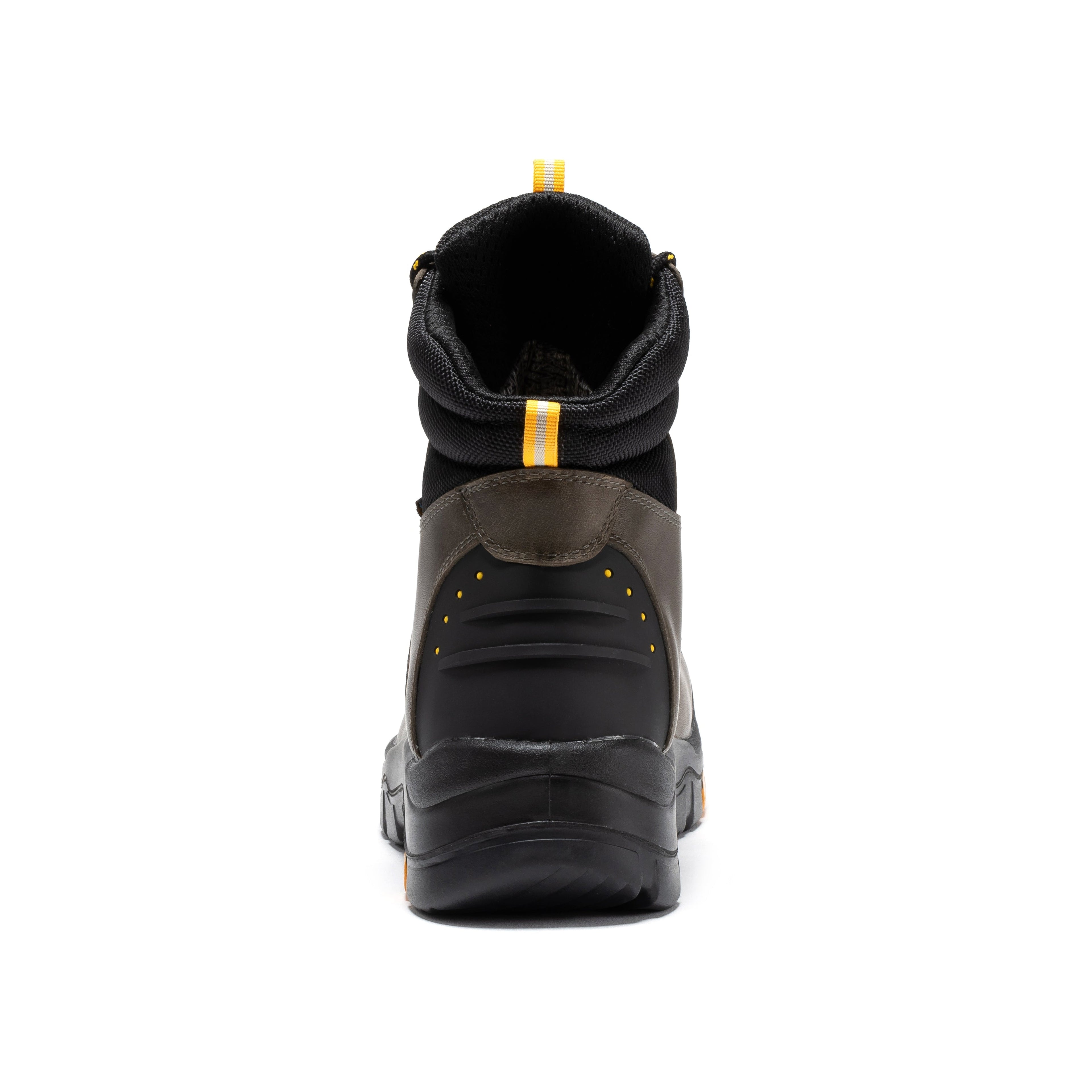 RockROOSTER Woodland Rust 6-inch waterproof composite toe leather work boots showing rugged design and sturdy construction.