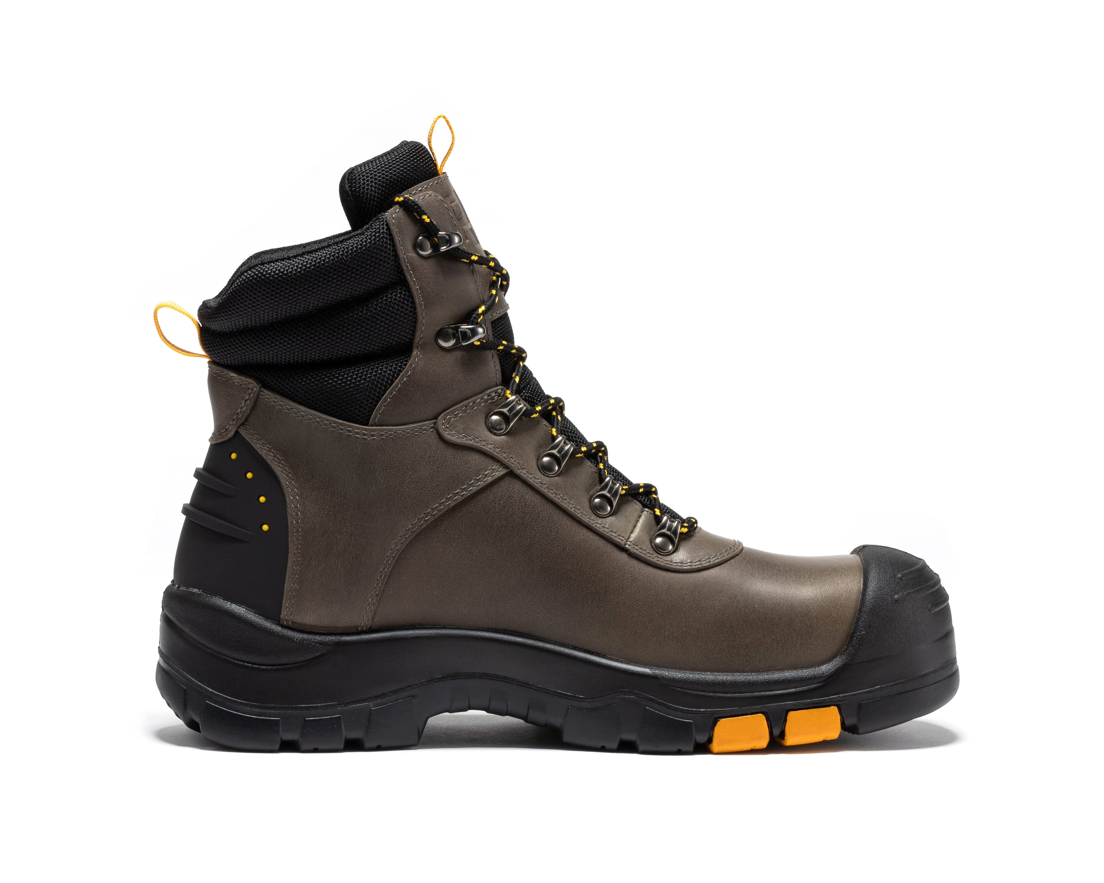Woodland Rust ROCKROOSTER waterproof work boots with composite toe, 6-inch leather construction and rugged design.