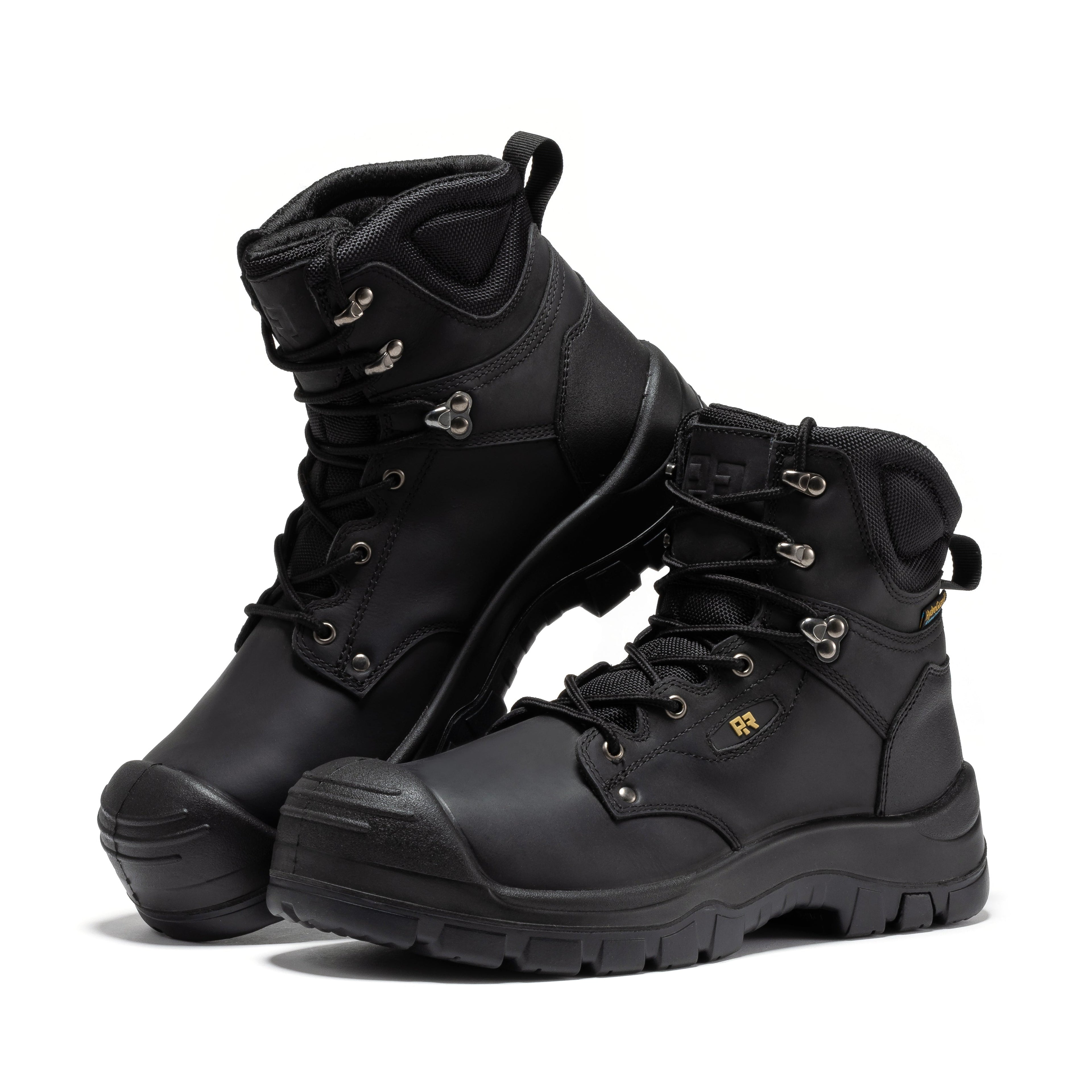 ROCKROOSTER Woodland Black 6 inch Waterproof Composite Toe Leather Work Boots AK662 - We The Collective