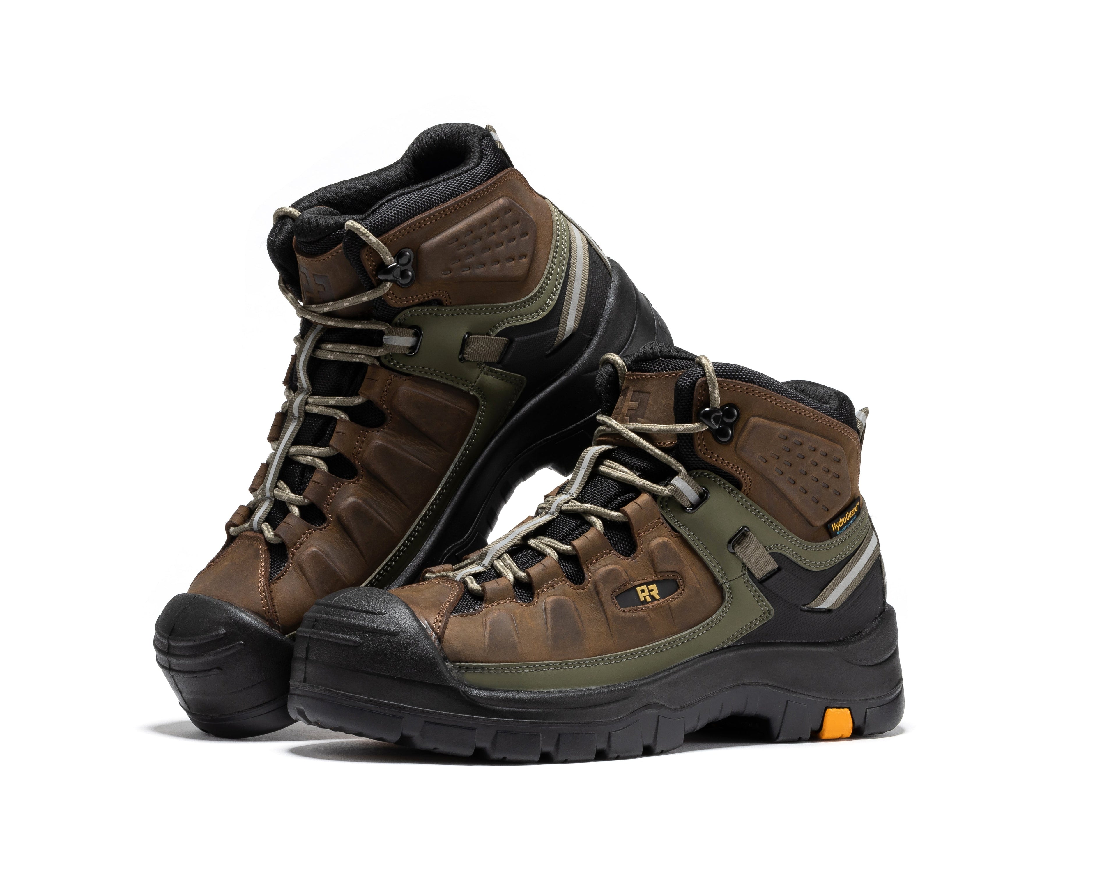 ROCKROOSTER Woodland Brown 6 inch Composite Toe Waterproof Leather Work Boots AK661 - We The Collective