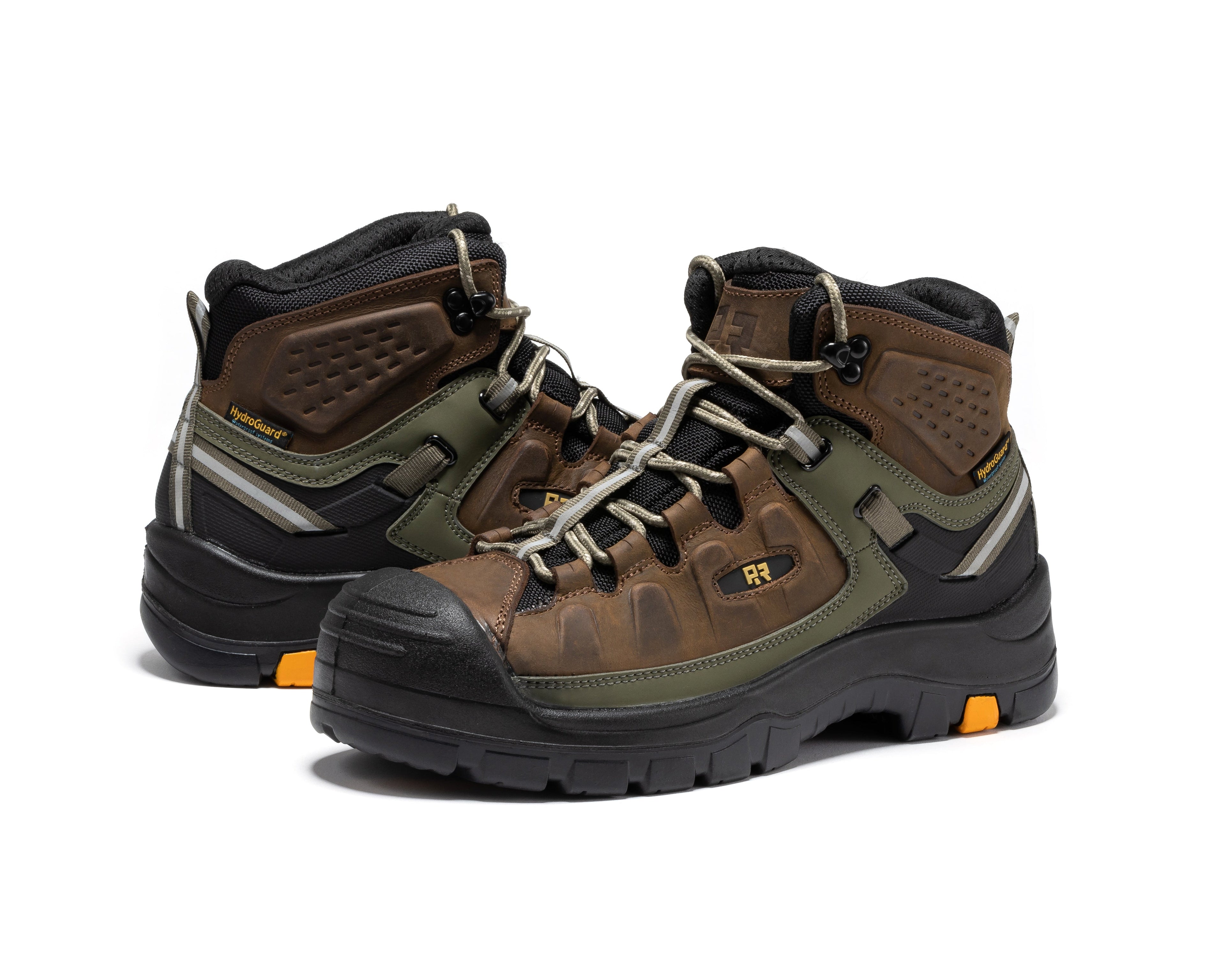 ROCKROOSTER Woodland Brown 6 inch Composite Toe Waterproof Leather Work Boots AK661 - We The Collective