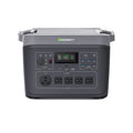 Growatt INFINITY 2000 PRO portable power station with digital display, showing 2048Wh capacity and 2400W output.
