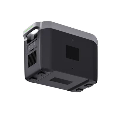 Growatt INFINITY 2000 PRO portable power station with 2048Wh capacity, 2400W output, lithium iron phosphate battery, from Portable Sun LLC.