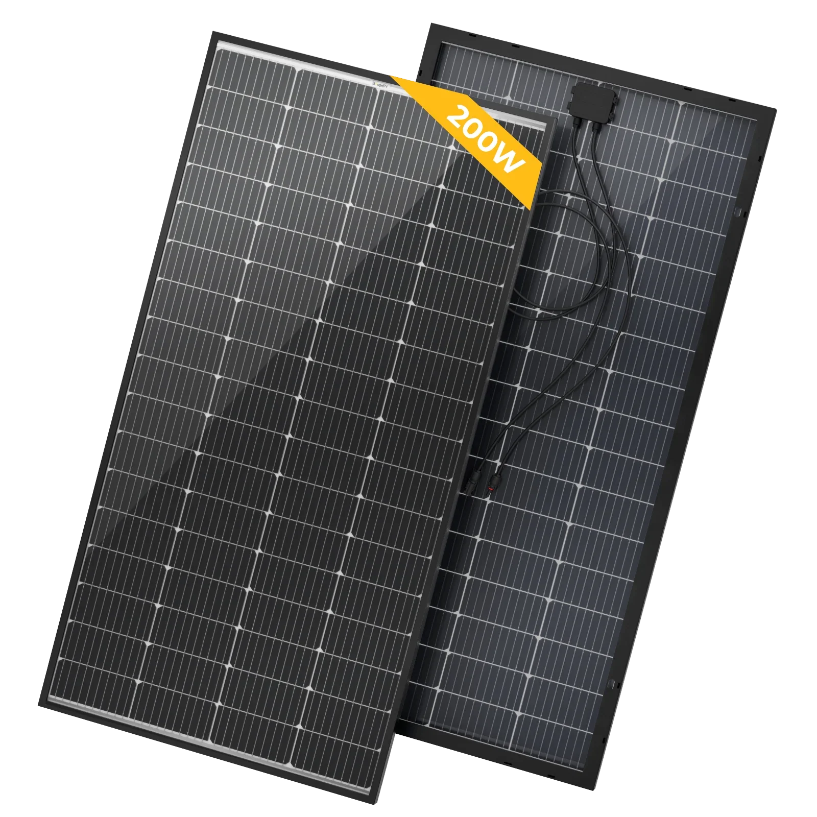 BougeRV 200 Watt Rigid Bifacial 10BB Mono Solar Panel - OVERLANDERS Outfitter